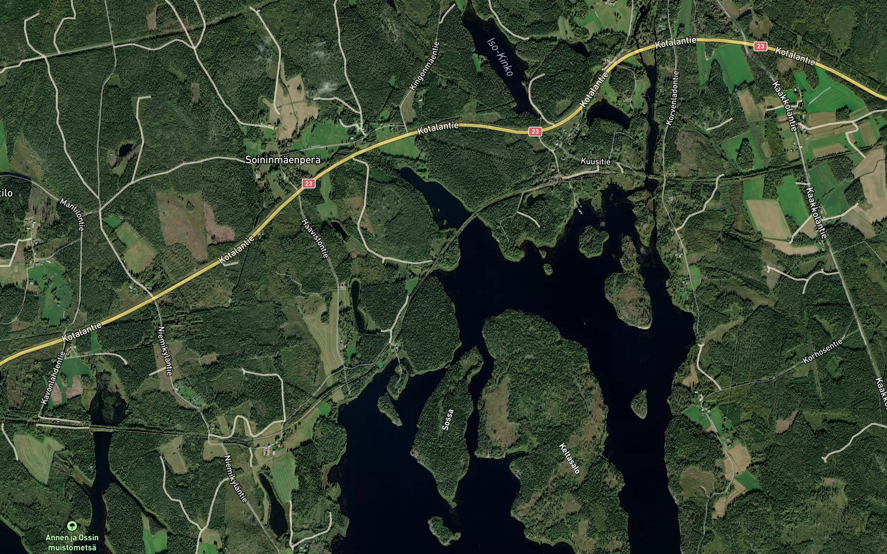 Satellite map of the Sammakkolahti
