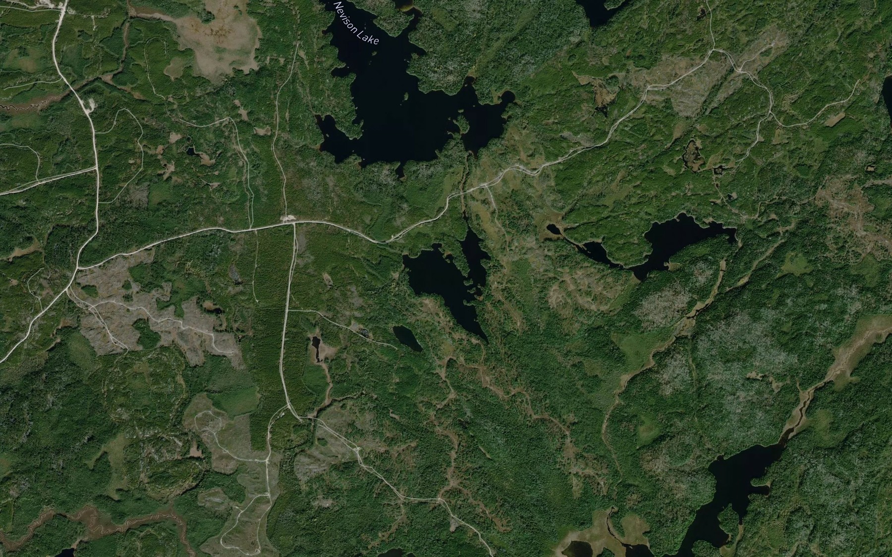 Satellite map of the Little Dragon Lake