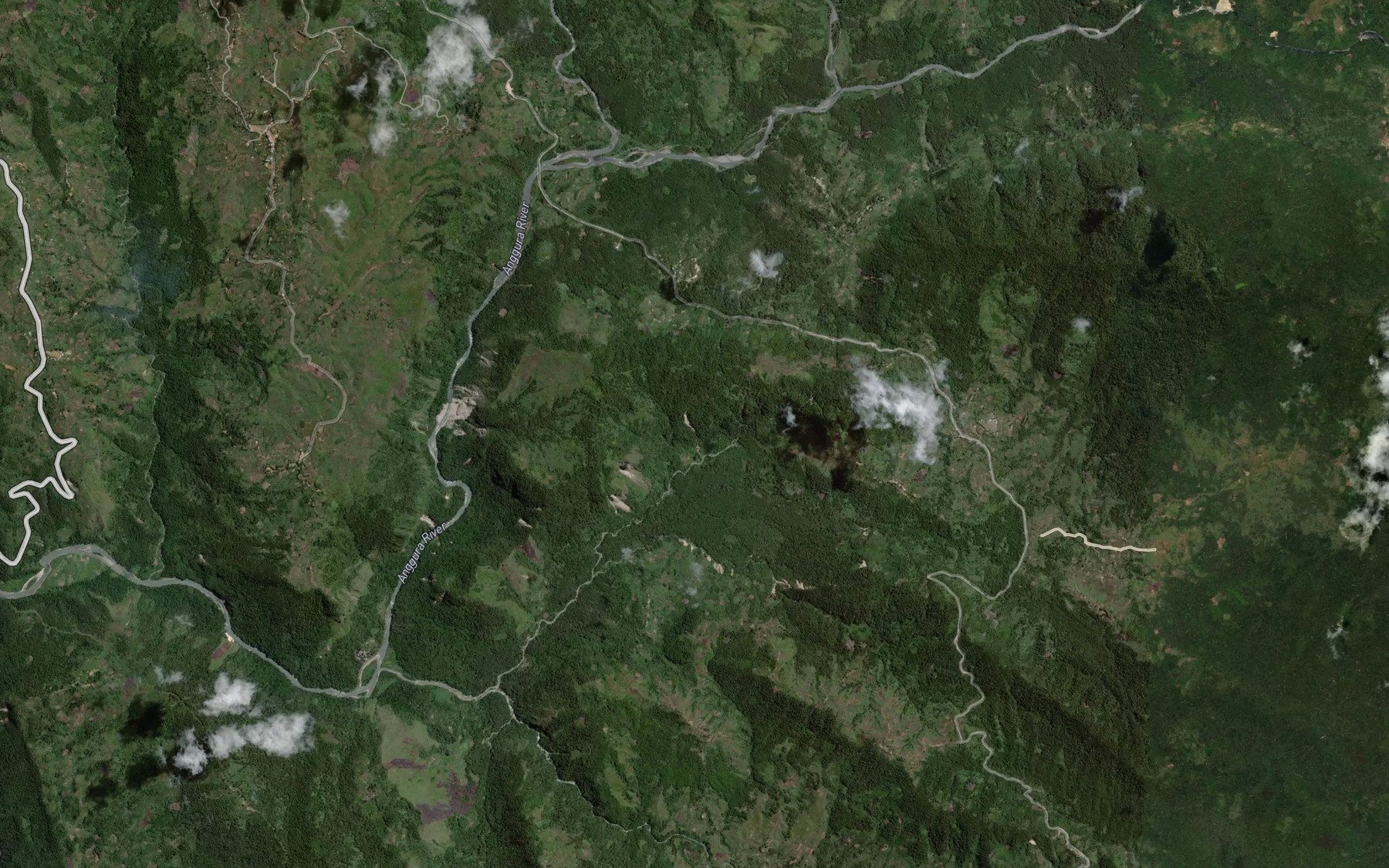 Satellite map of the Anga River