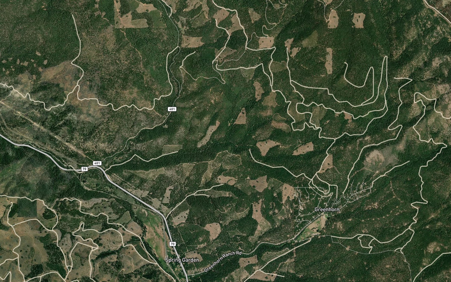 Satellite map of the Pine Creek