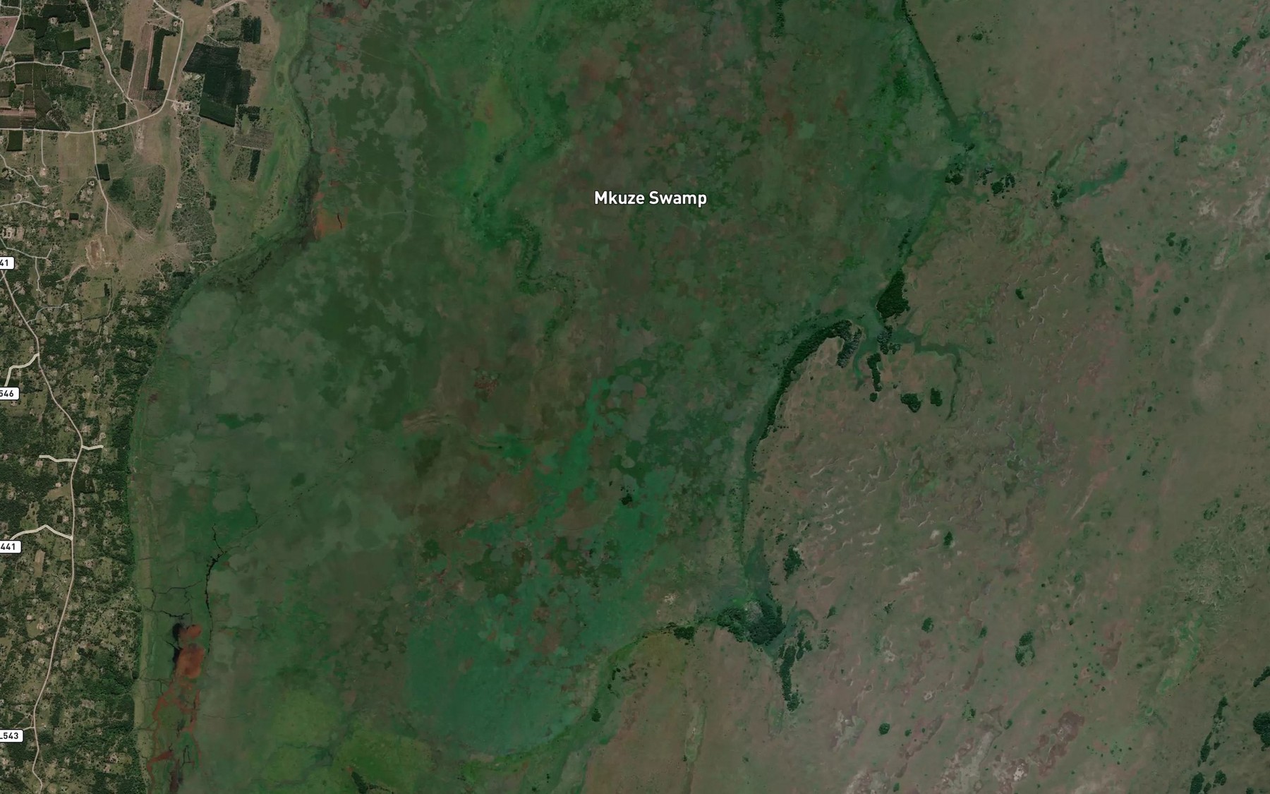 Satellite map of the North Eastern Shallows