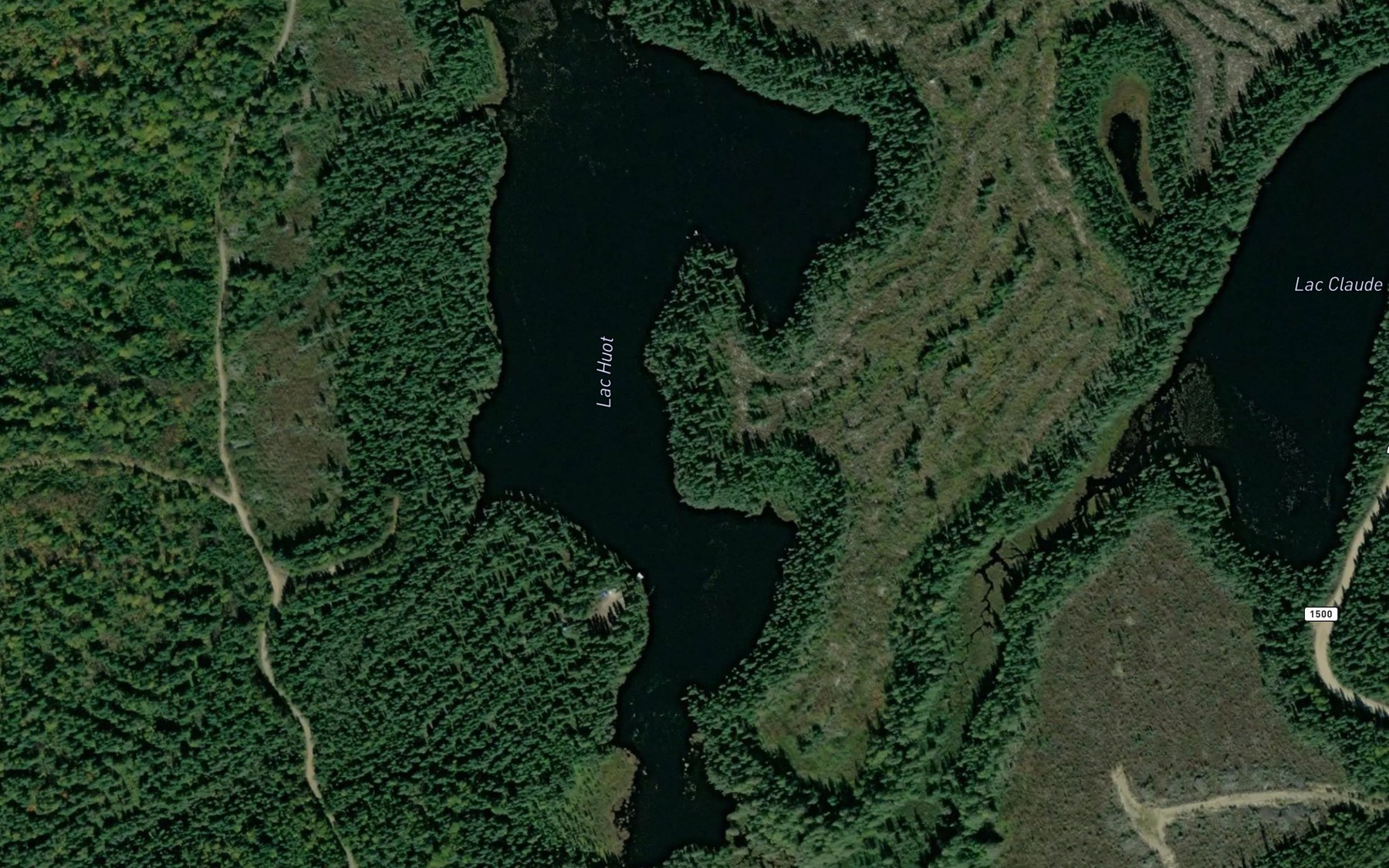 Satellite map of the Lac Huot