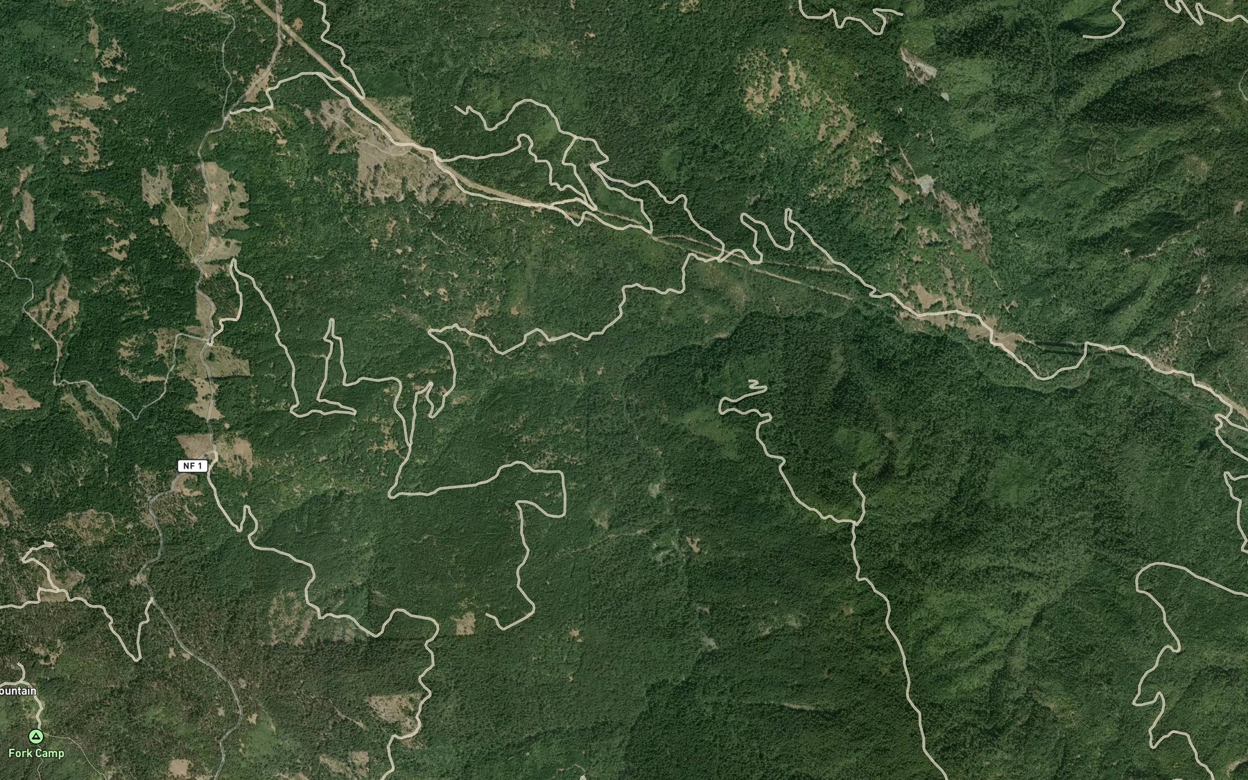 Satellite map of the White Oak Creek