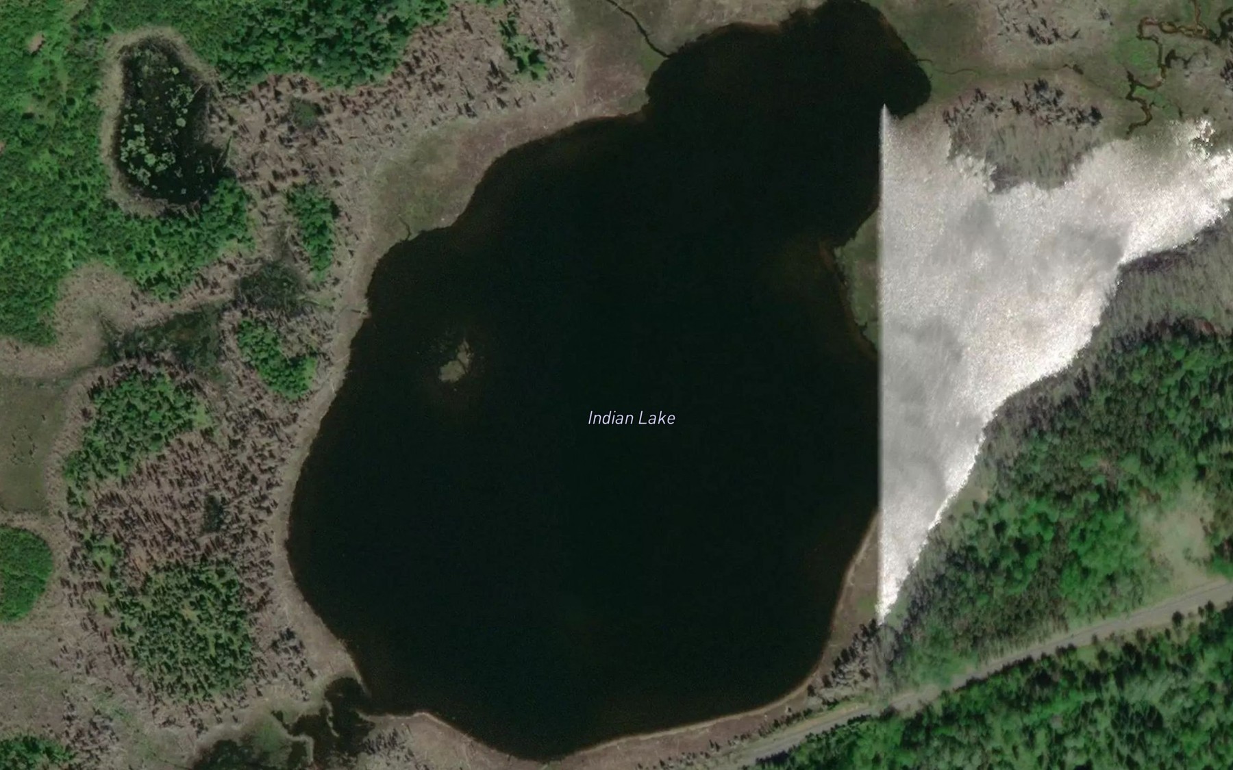 Satellite map of the Indian Lake