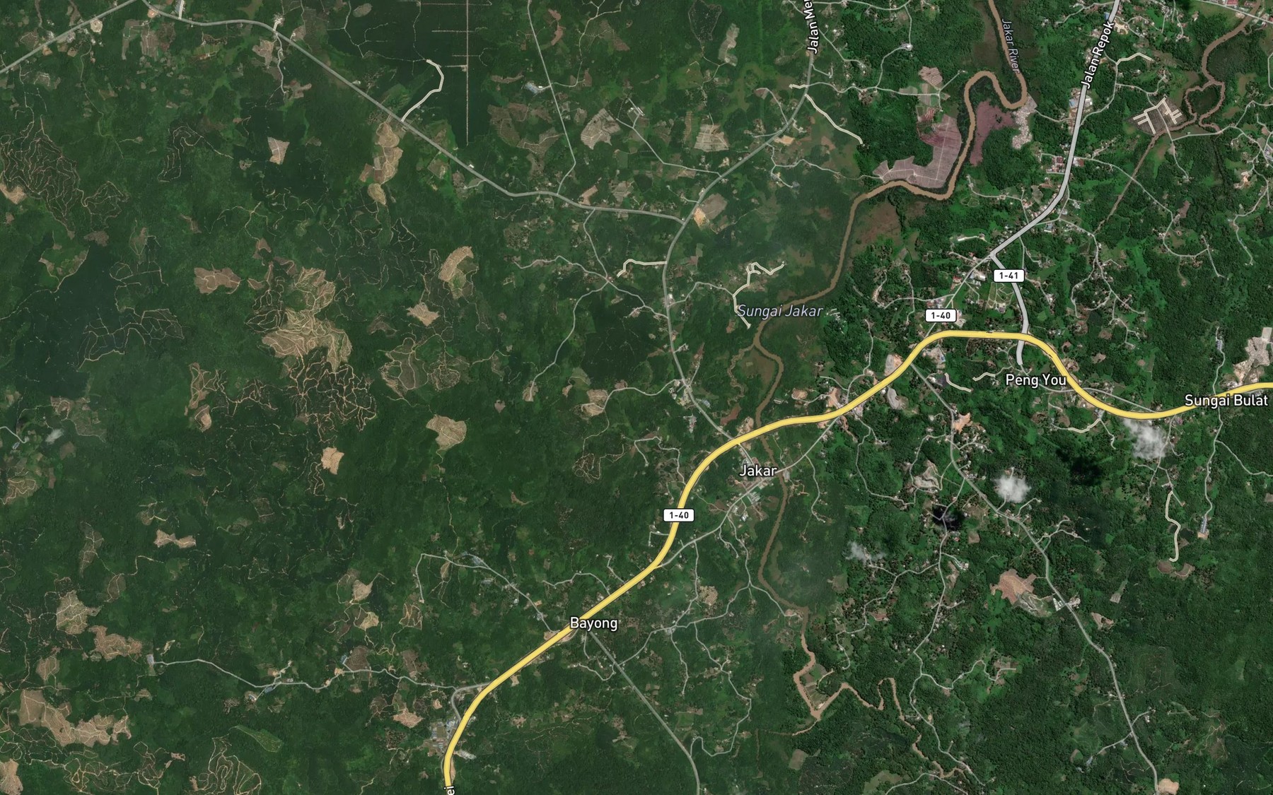 Satellite map of the Sungai Belutong