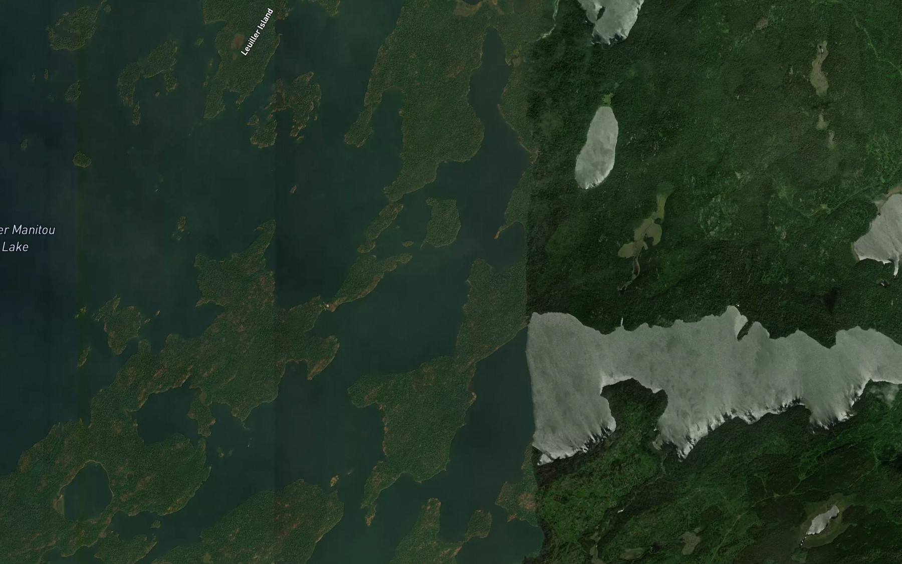 Satellite map of the Four Mile Narrows
