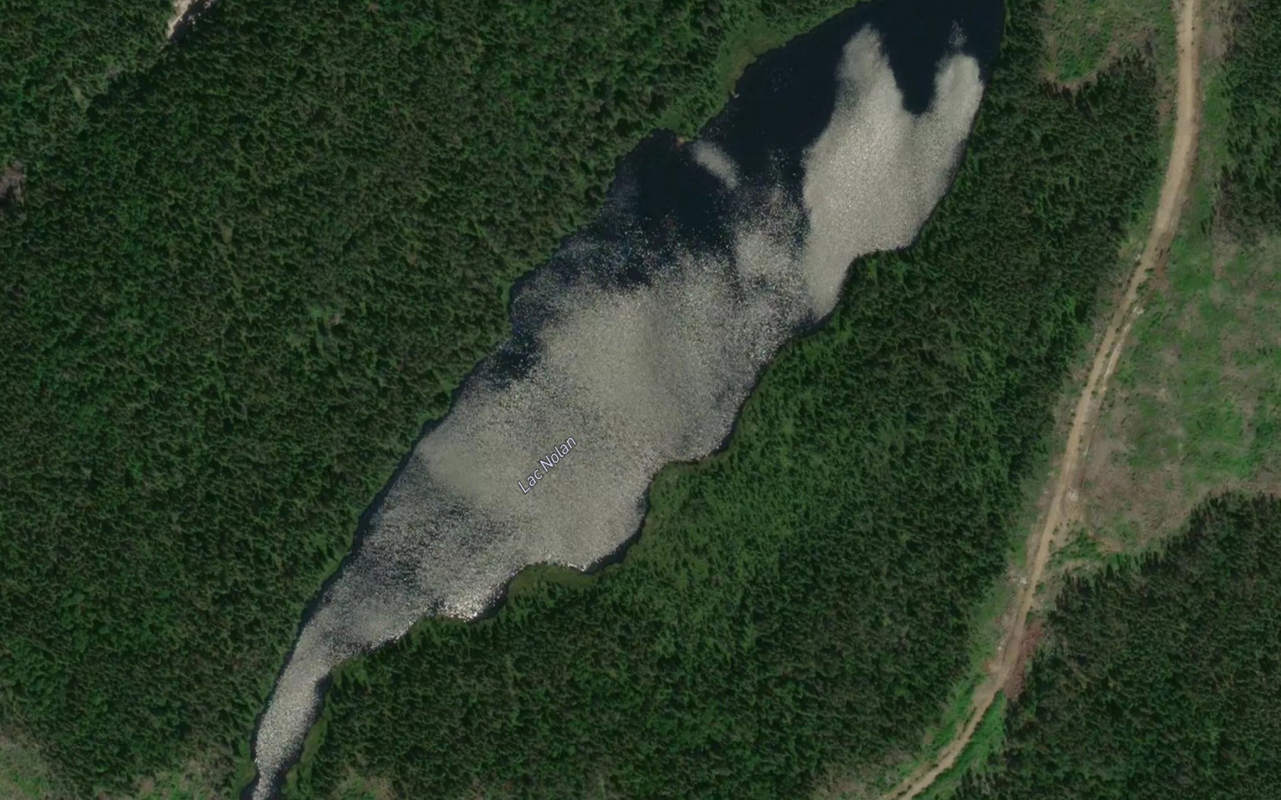 Satellite map of the Lac Nolan