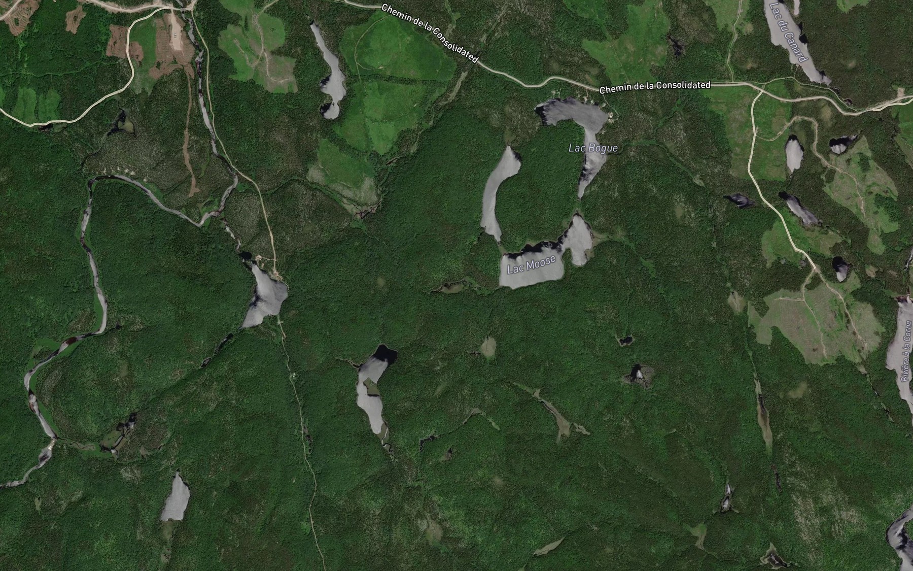 Satellite map of the Lac de l'Ecluse a Castor