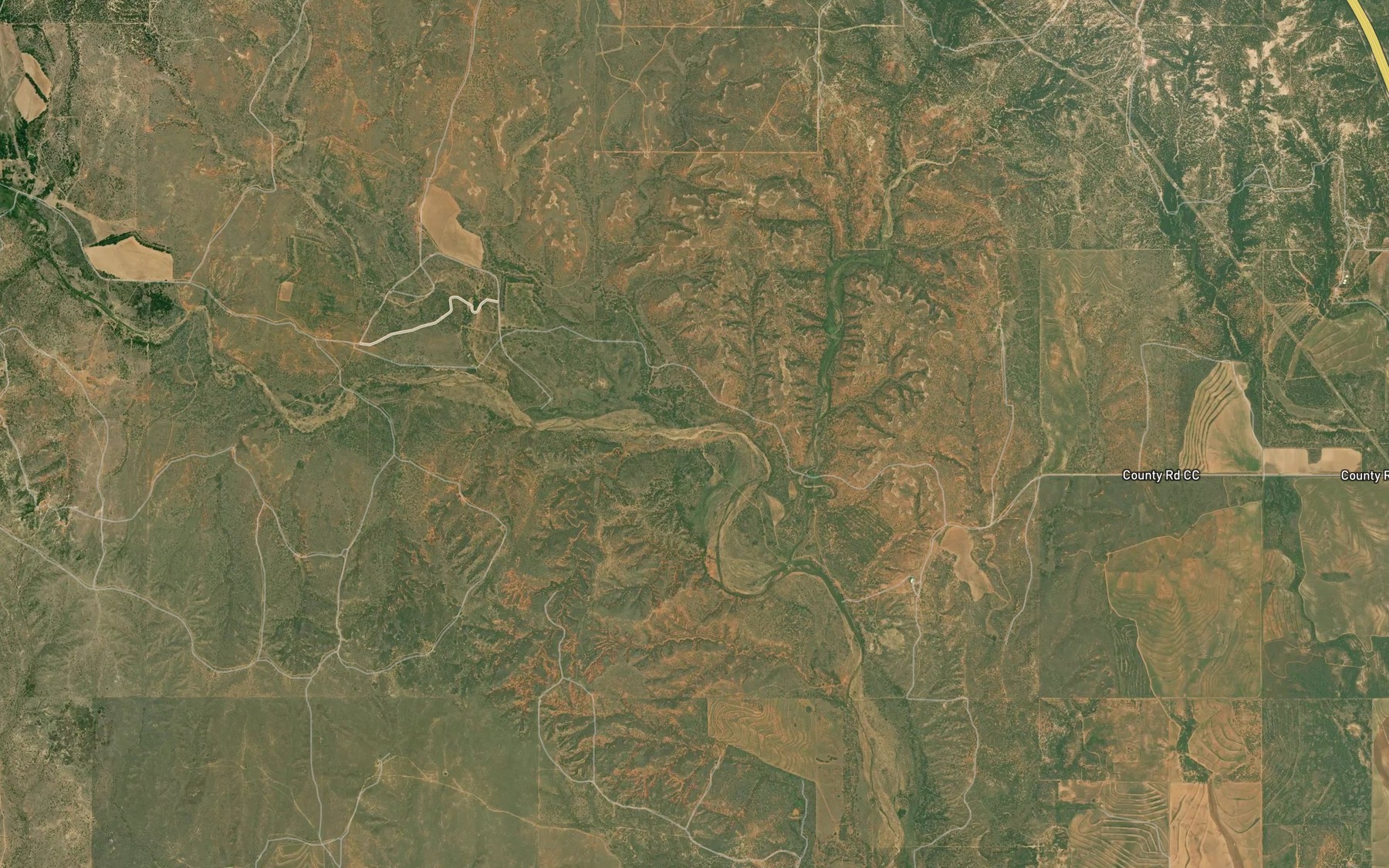 Satellite map of the Browder Creek