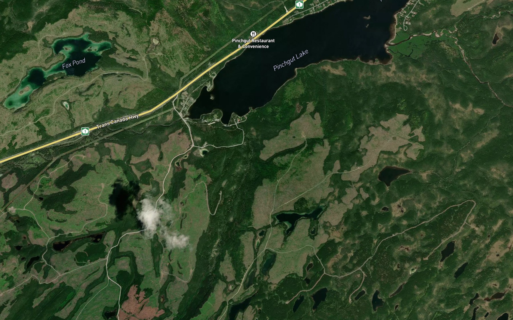 Satellite map of the Camp Eleven Brook
