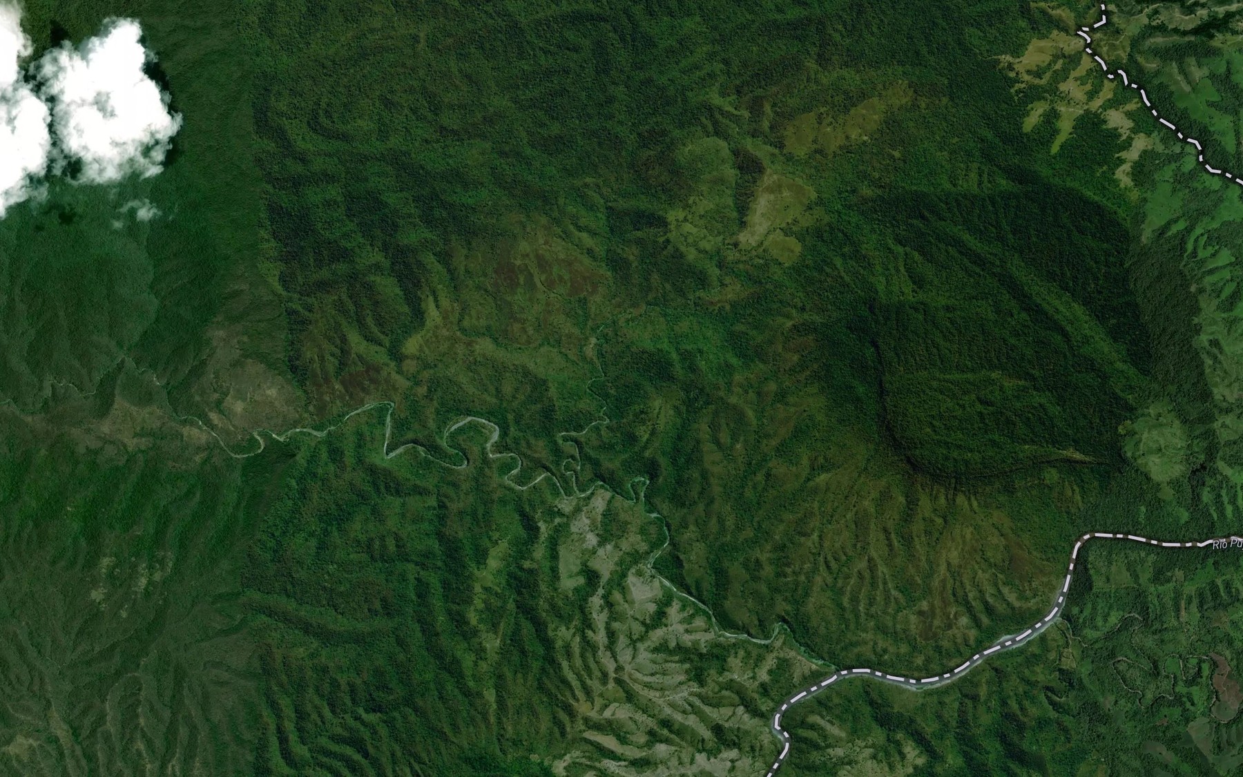 Satellite map of the Quebrada de Casitas