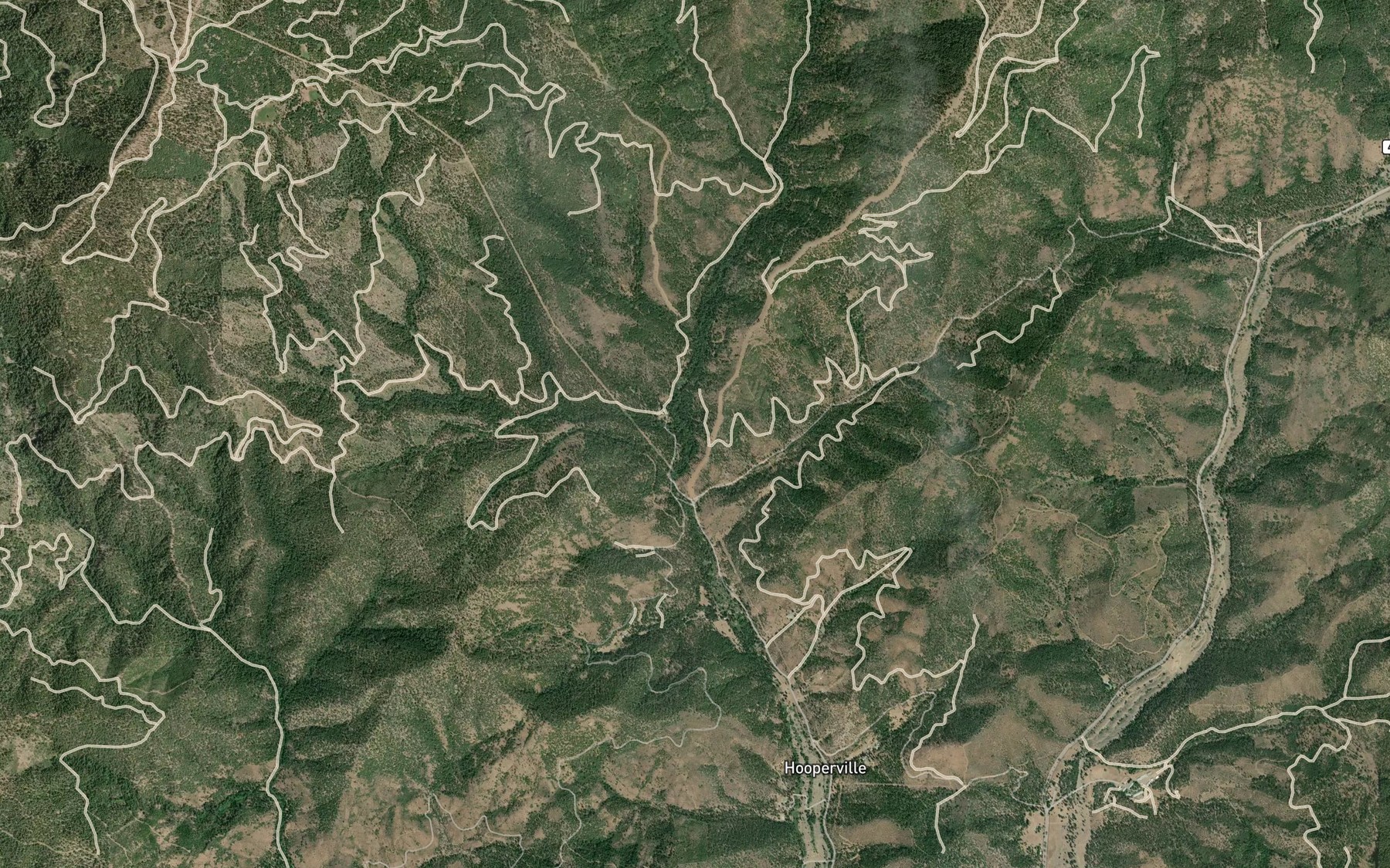Satellite map of the Walla Walla Creek