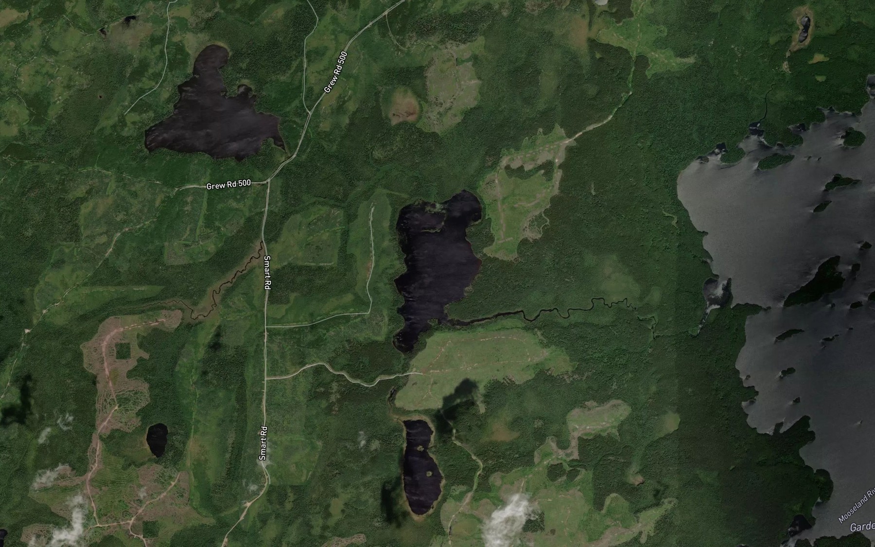 Satellite map of the Agar Lake
