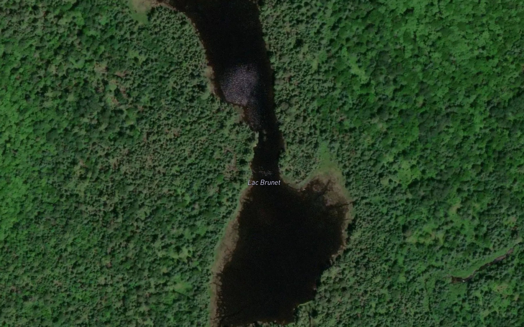 Satellite map of the Lac Brunet