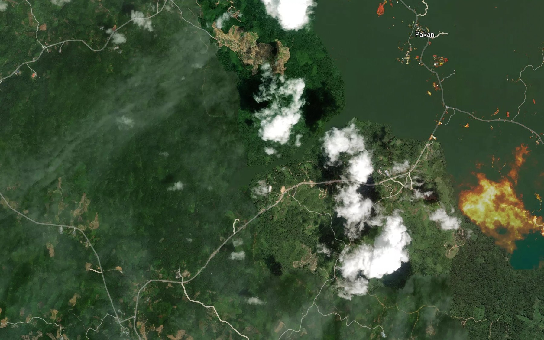 Satellite map of the Sungai Makaup