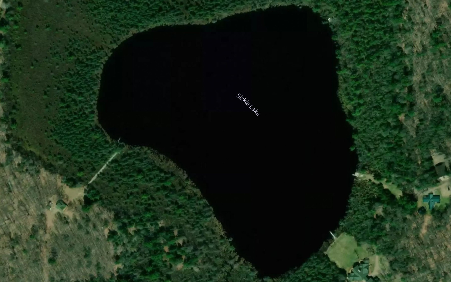 Satellite map of the Sickle Lake