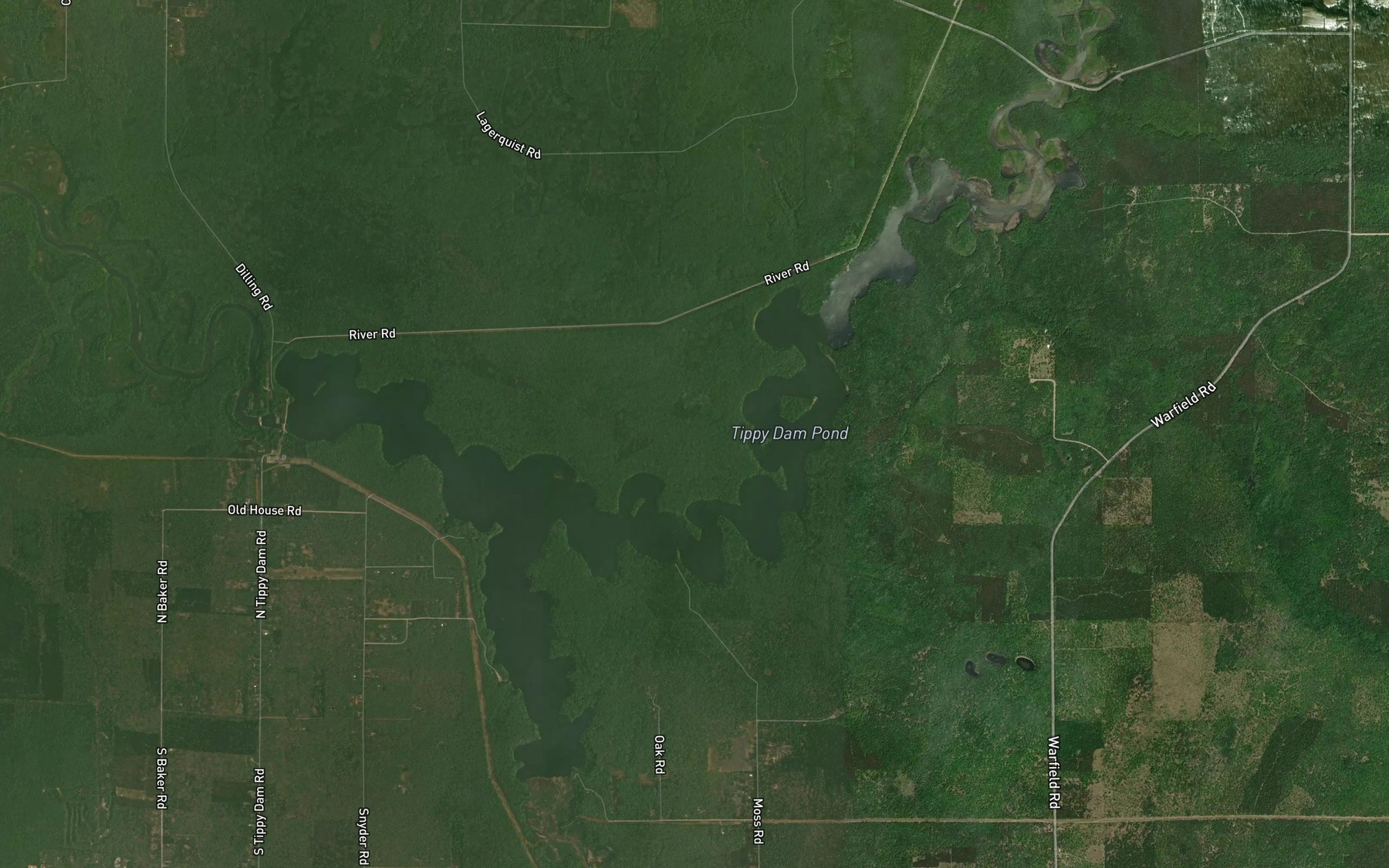 Satellite map of the Tippy Dam
