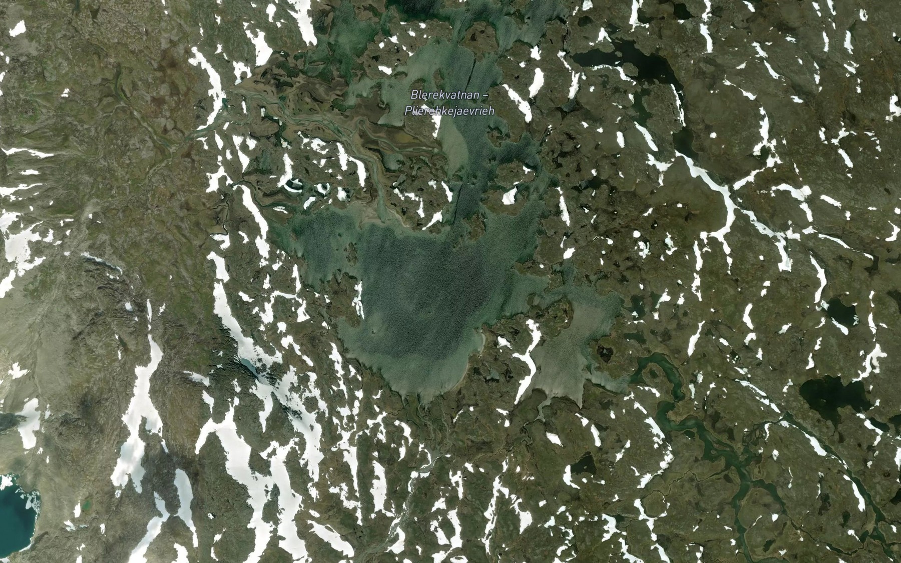 Satellite map of the Blerekvatnet,store