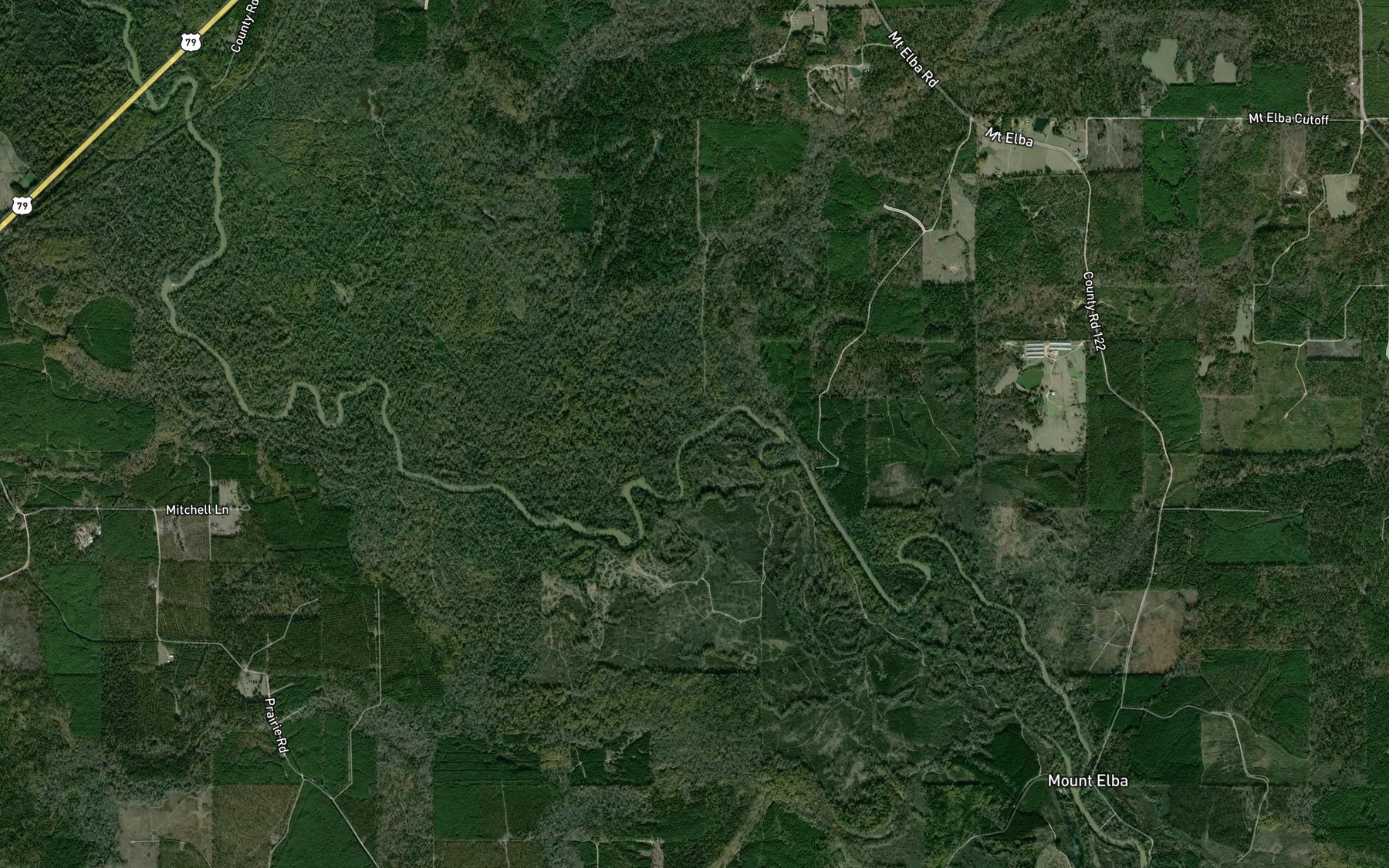Satellite map of the Varnell Creek