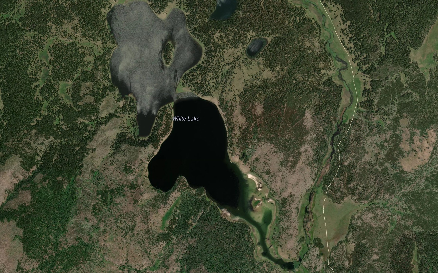 Satellite map of the White Lake