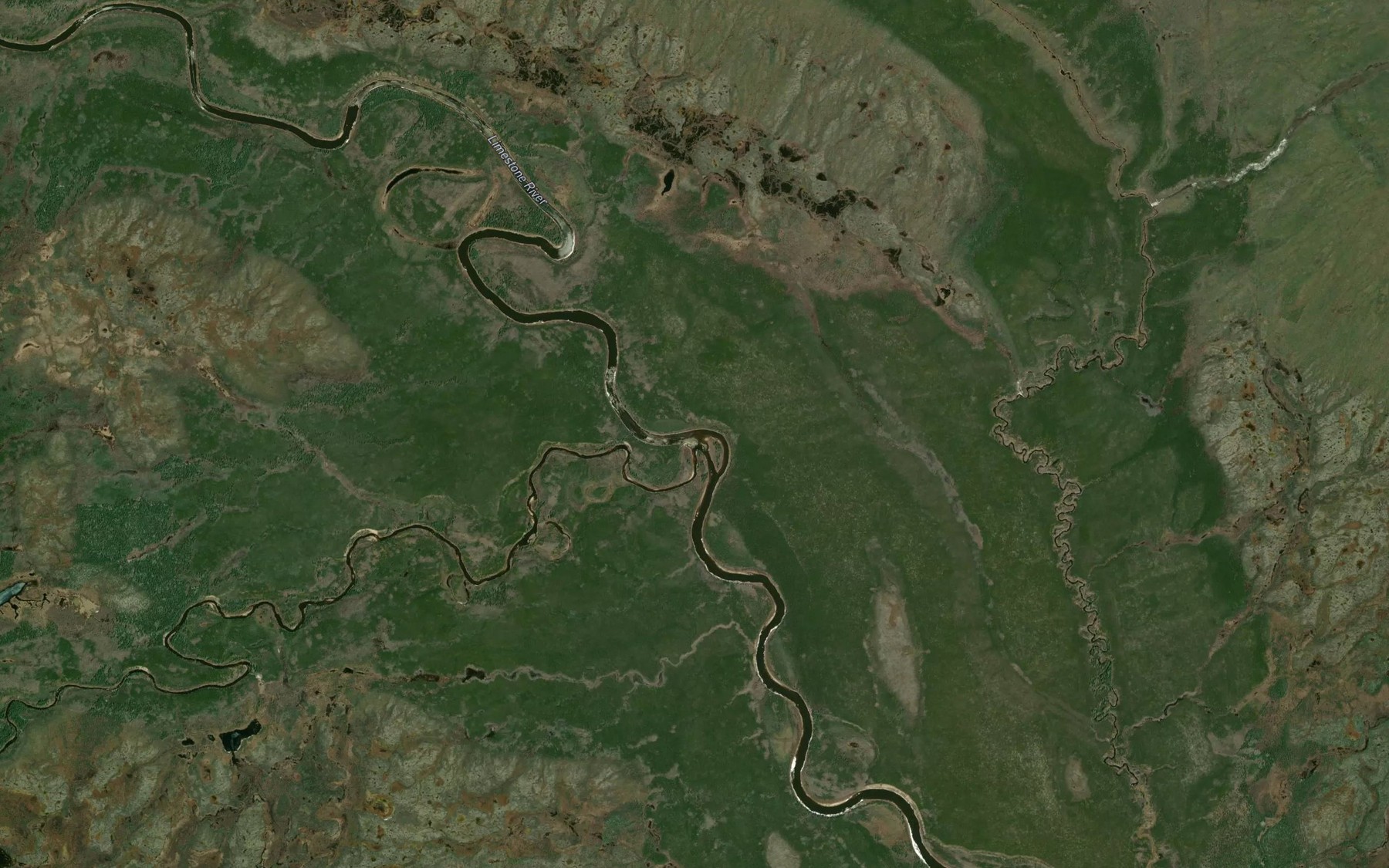 Satellite map of the Twelve Mile Creek