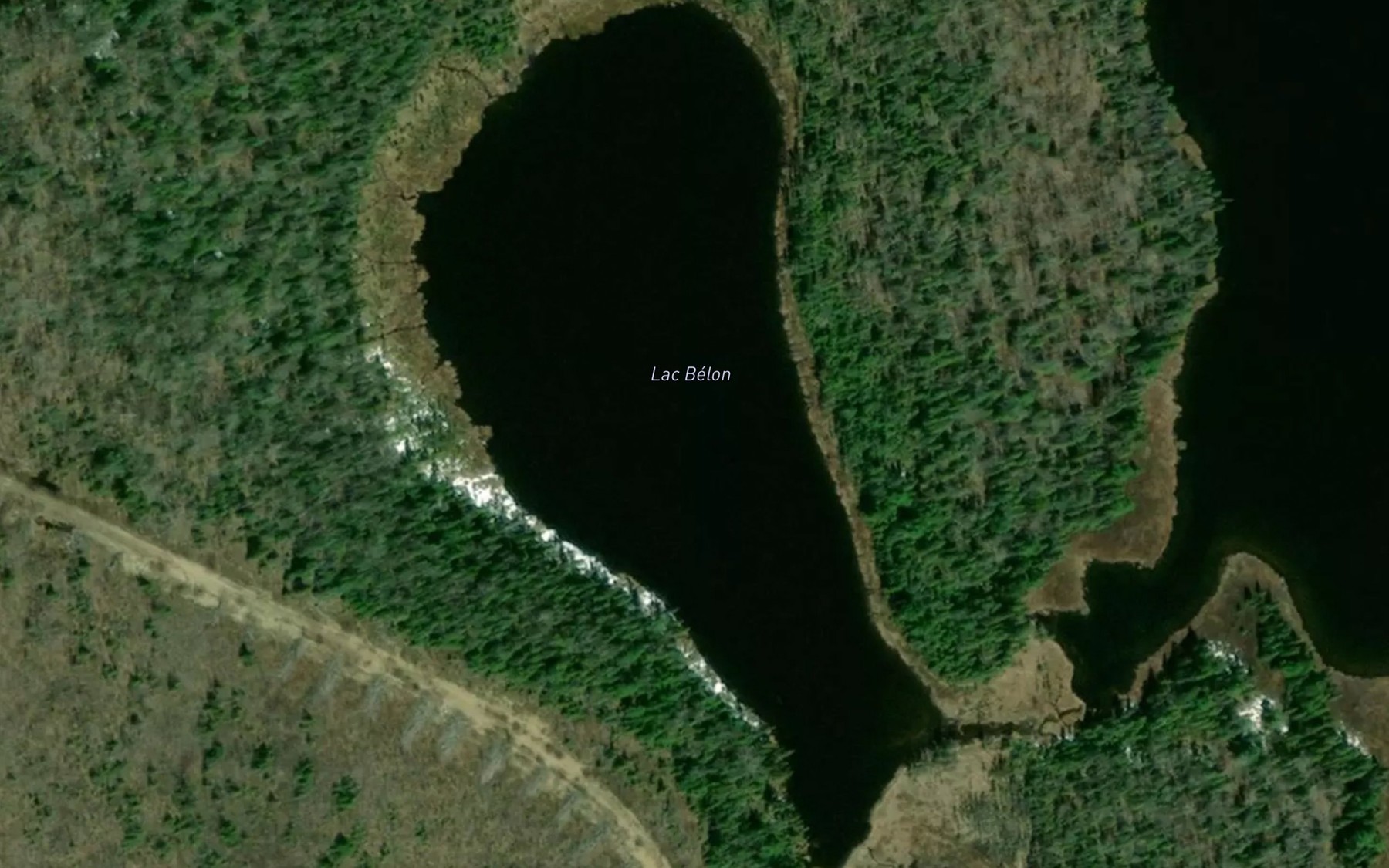 Satellite map of the Lac Belon