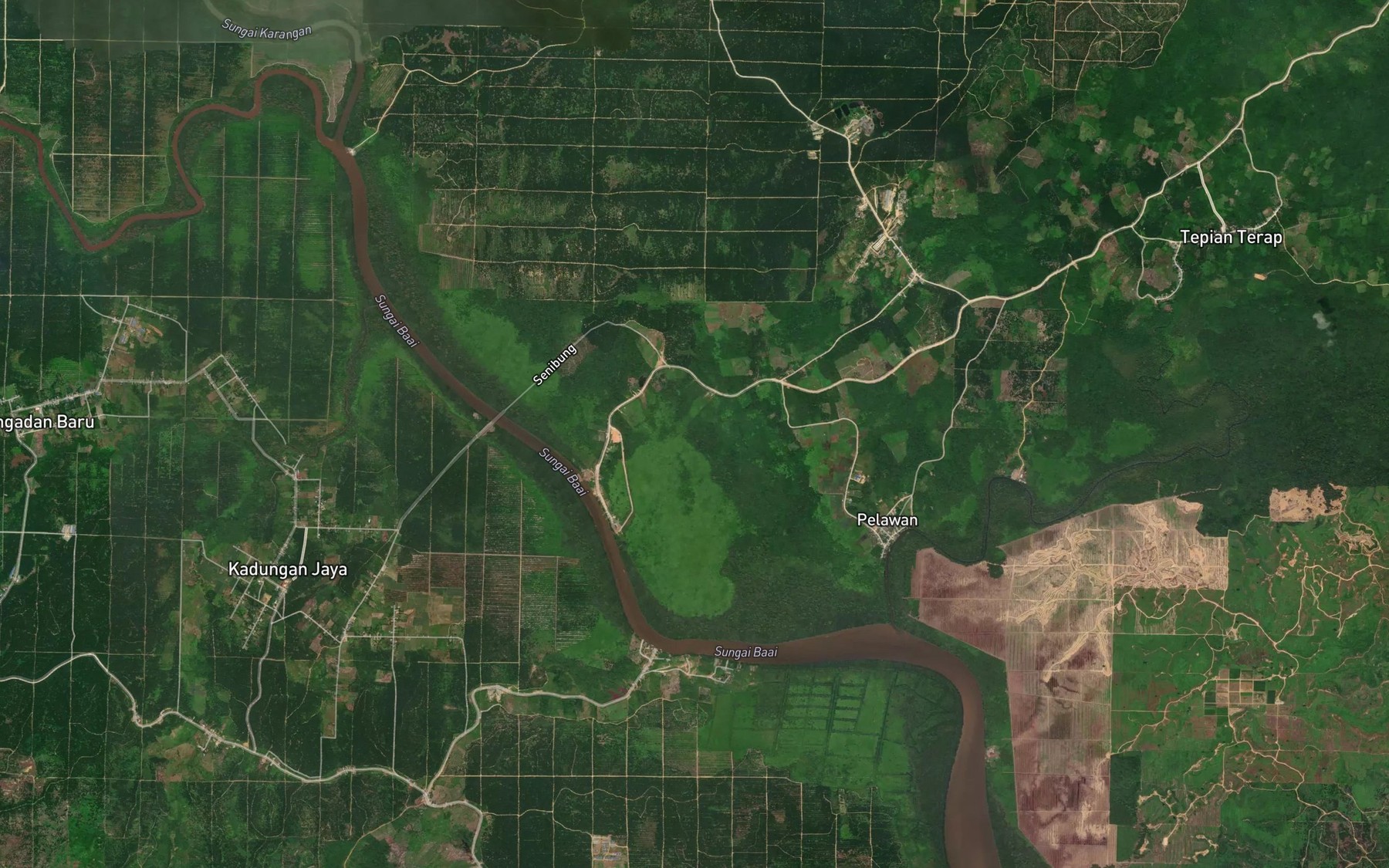Satellite map of the Sungai Baai