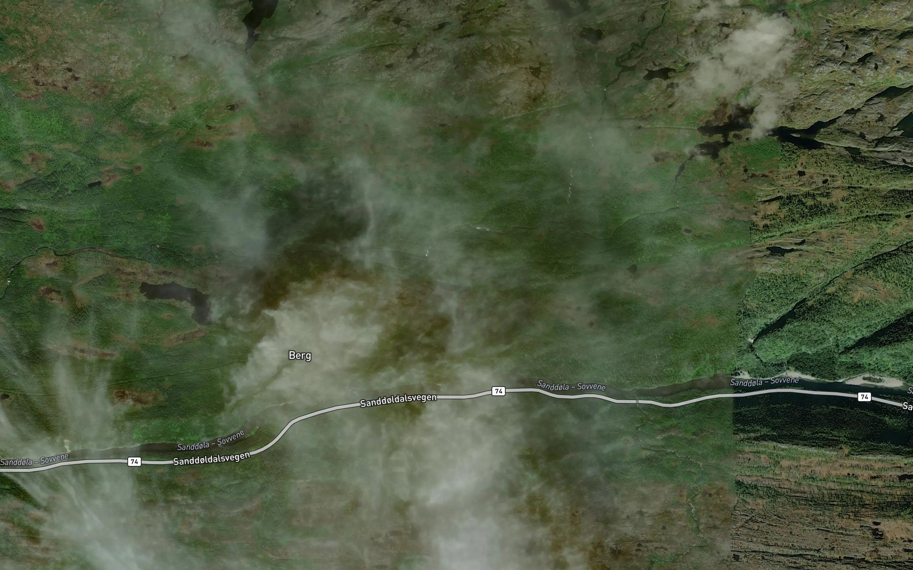 Satellite map of the Svarttjorna