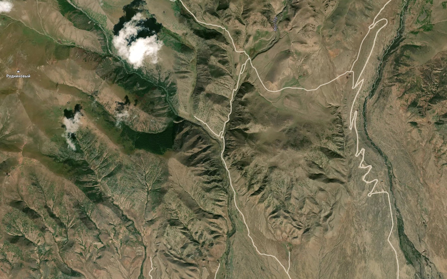 Satellite map of the Muz-Ter
