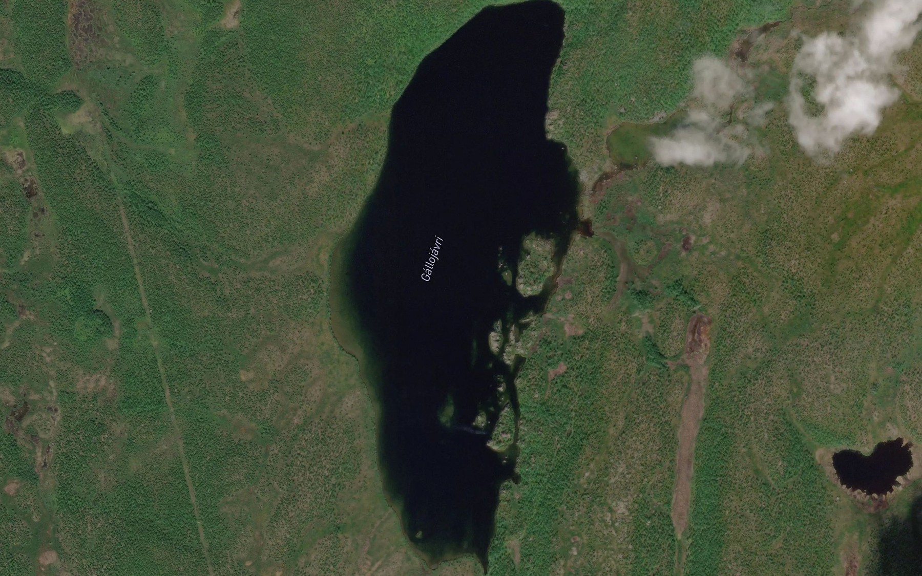 Satellite map of the Gallujavri