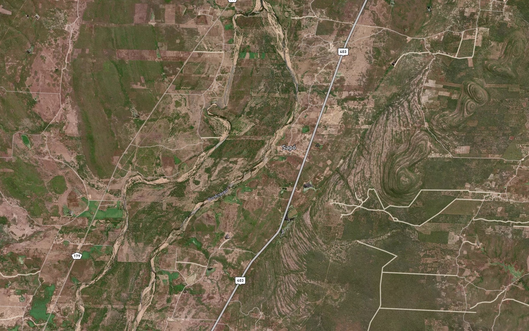 Satellite map of the Riacho Grande