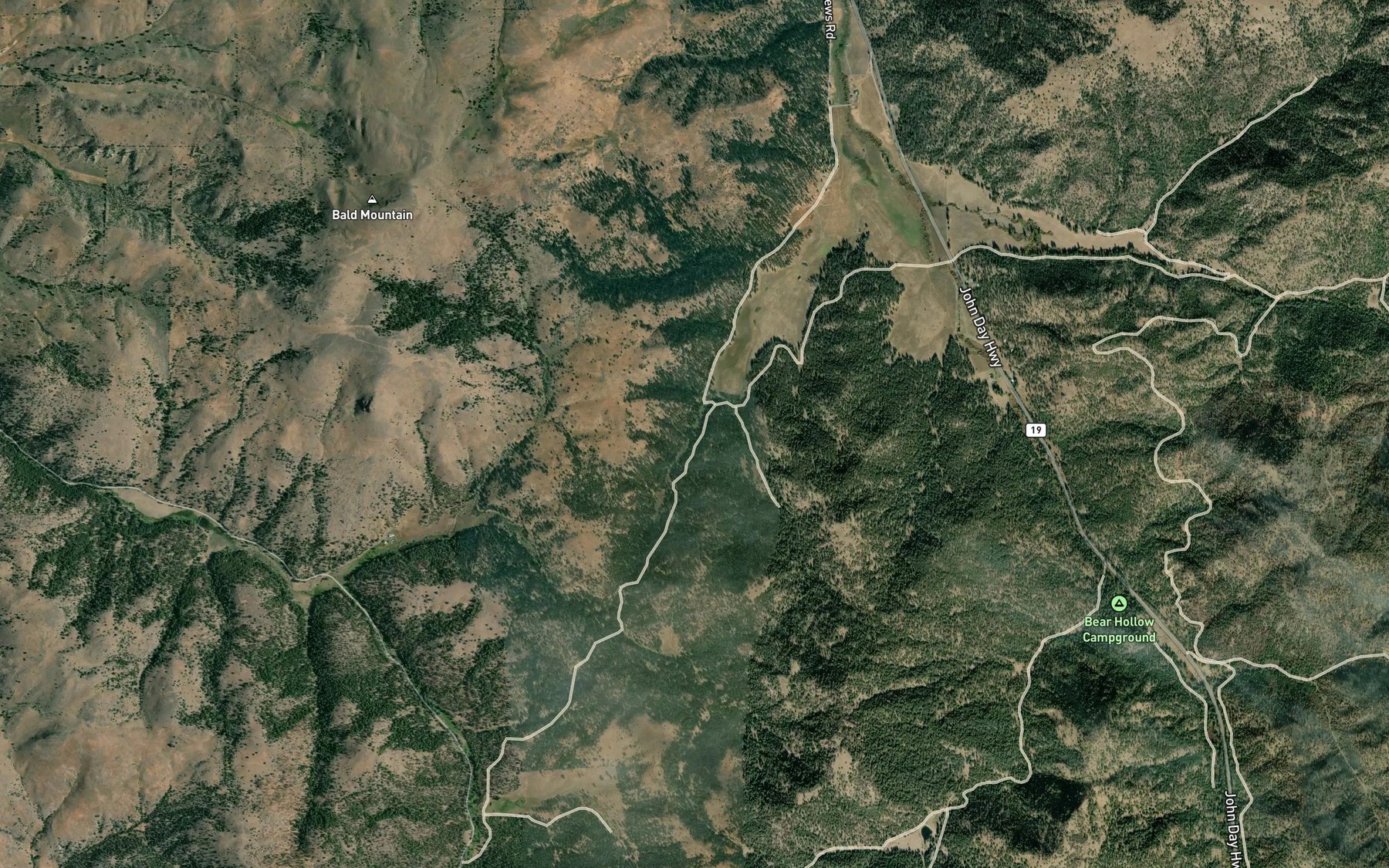 Satellite map of the Clymer Spring