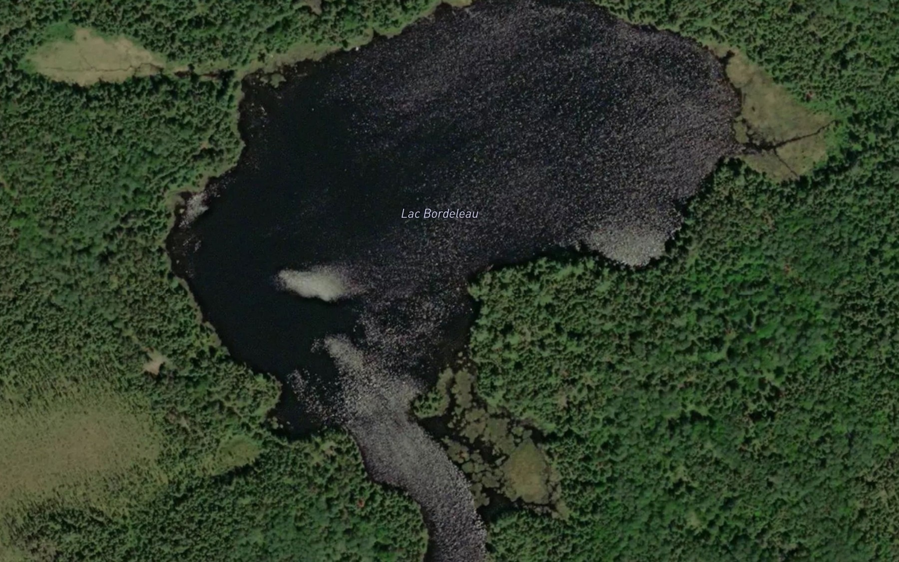 Satellite map of the Lac Bordeleau