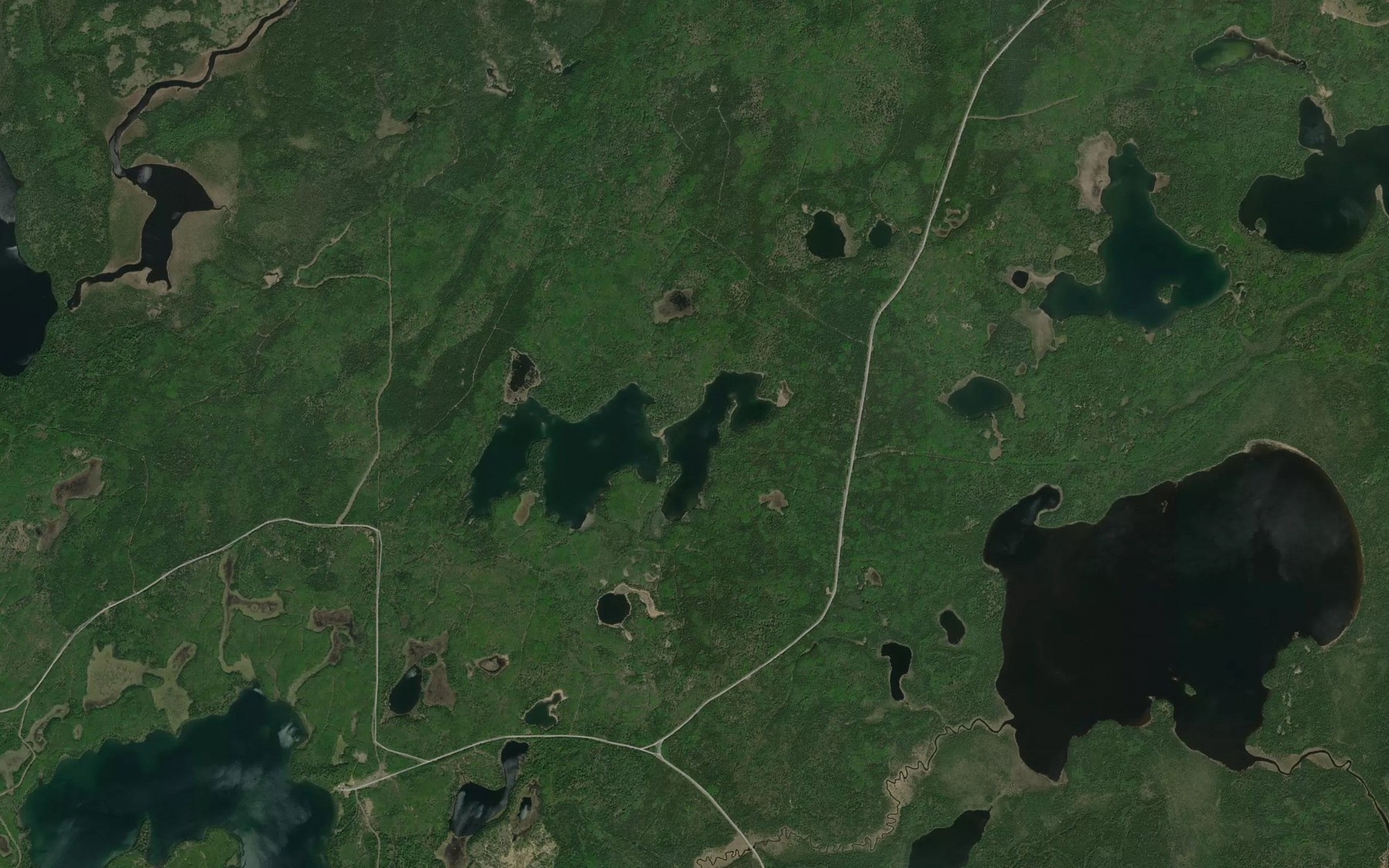 Satellite map of the Tipe Lake