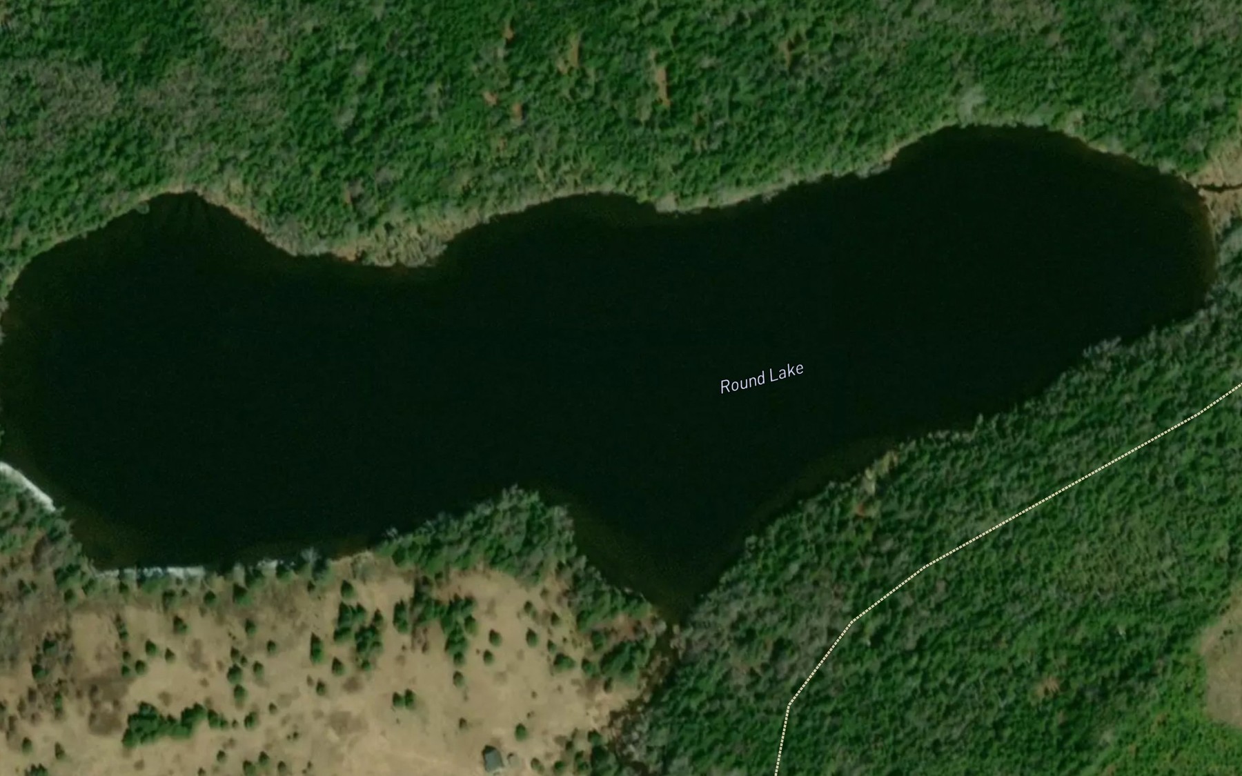Satellite map of the Round Lake