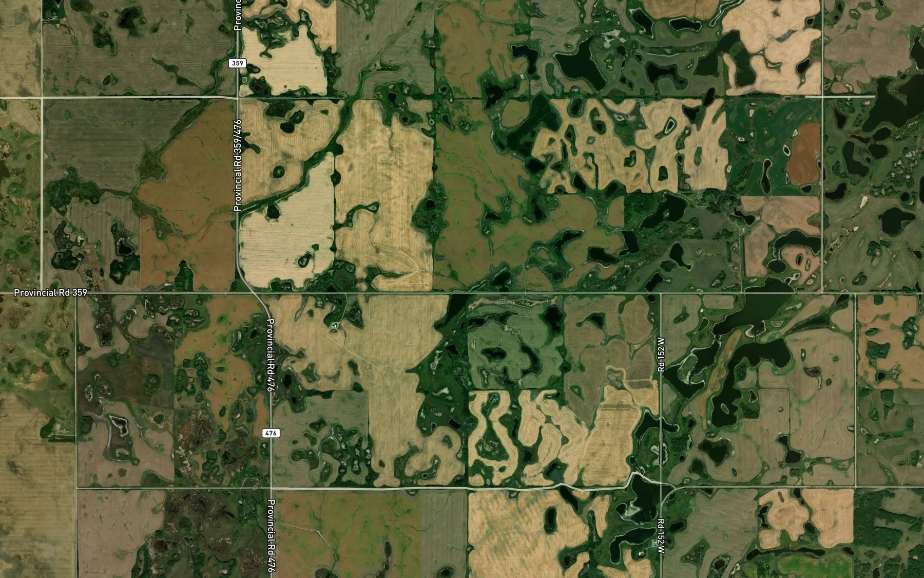 Satellite map of the Stainers Lake