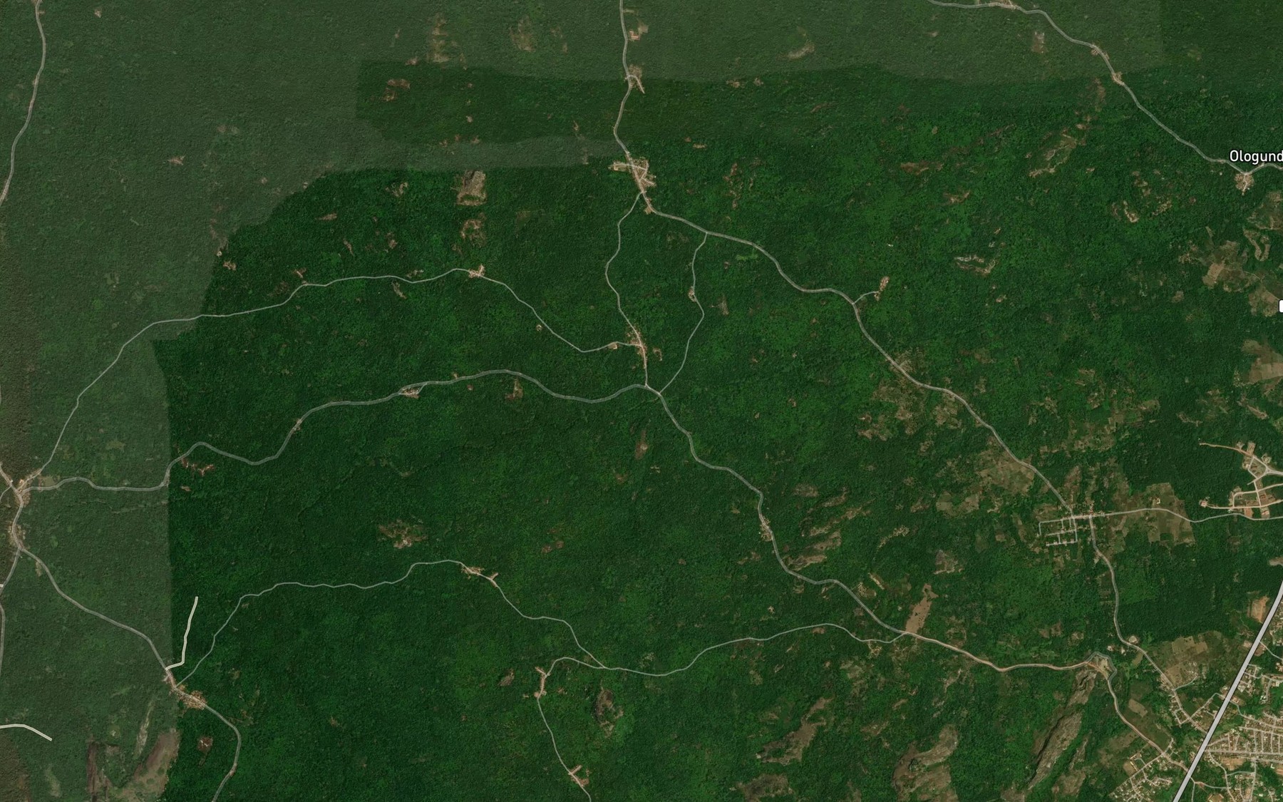 Satellite map of the River Ogunmuje