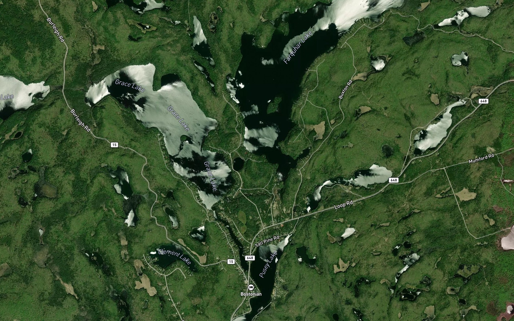 Satellite map of the Farquhar Creek
