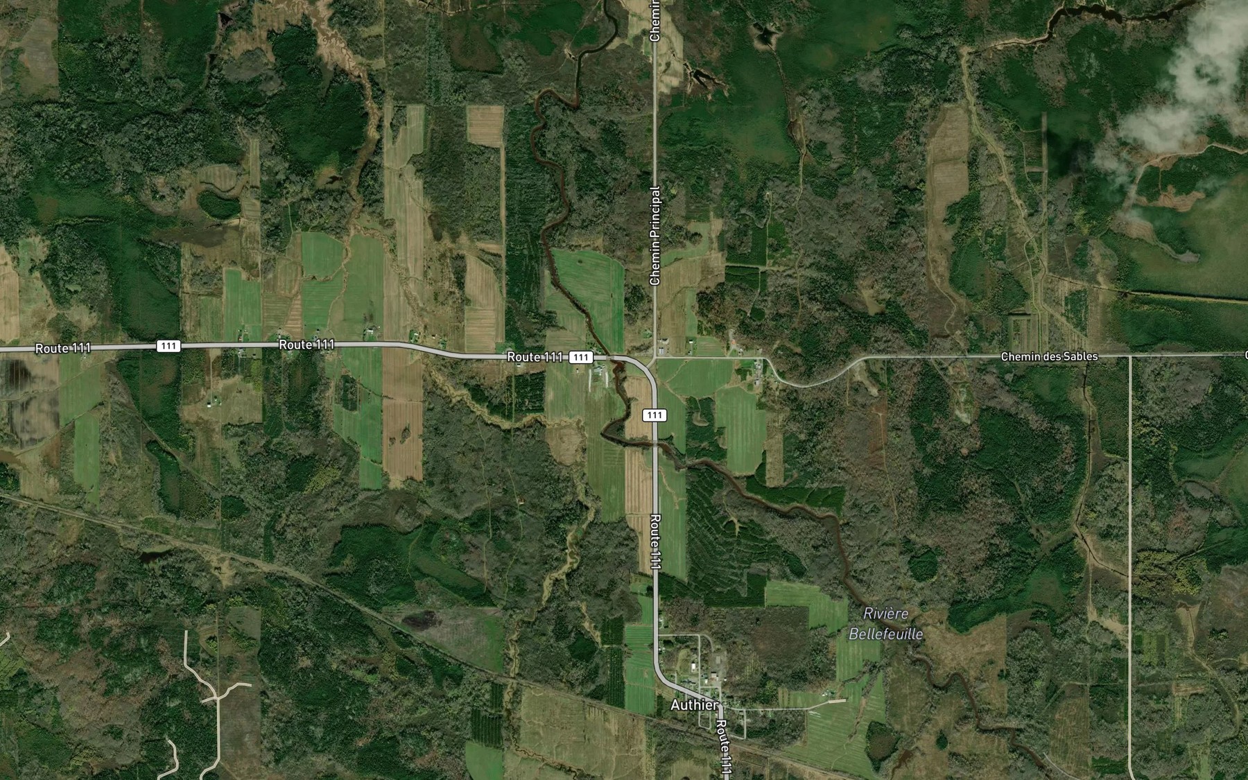 Satellite map of the Cours d'eau Blanchette
