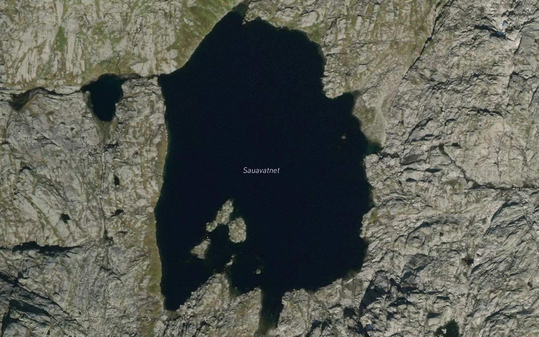 Satellite map of the Sauavatnet