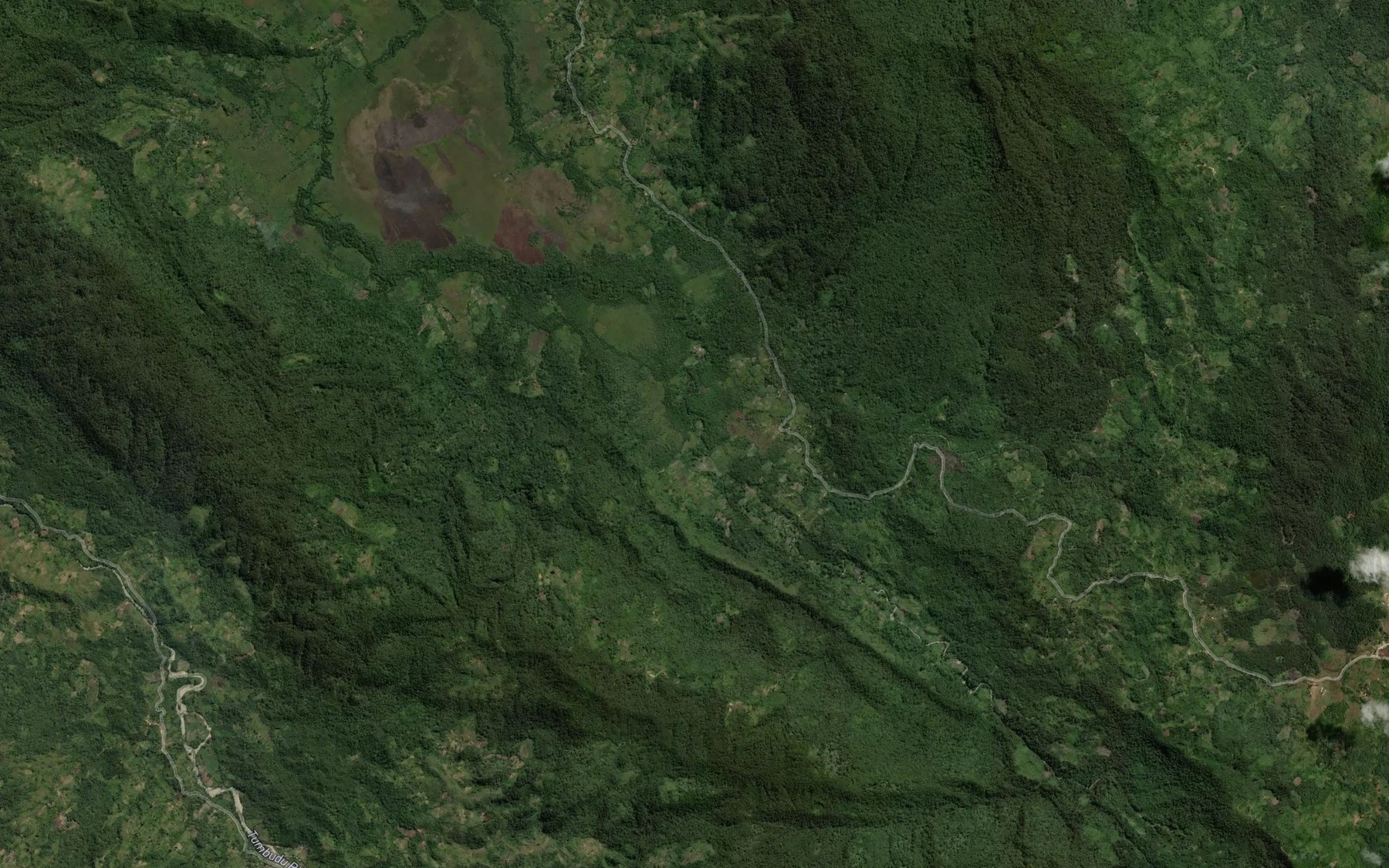 Satellite map of the Koia River