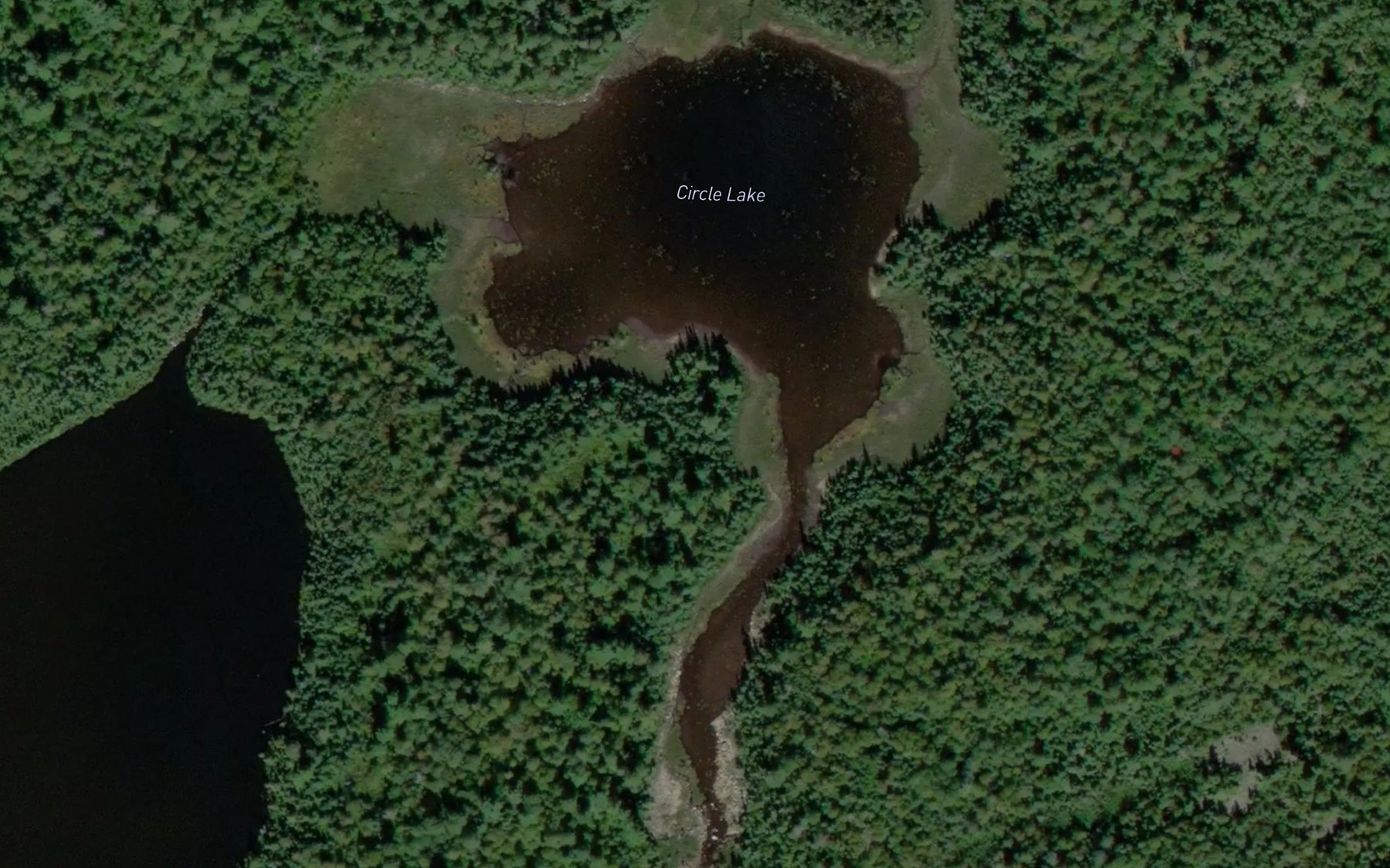 Satellite map of the Circle Lake