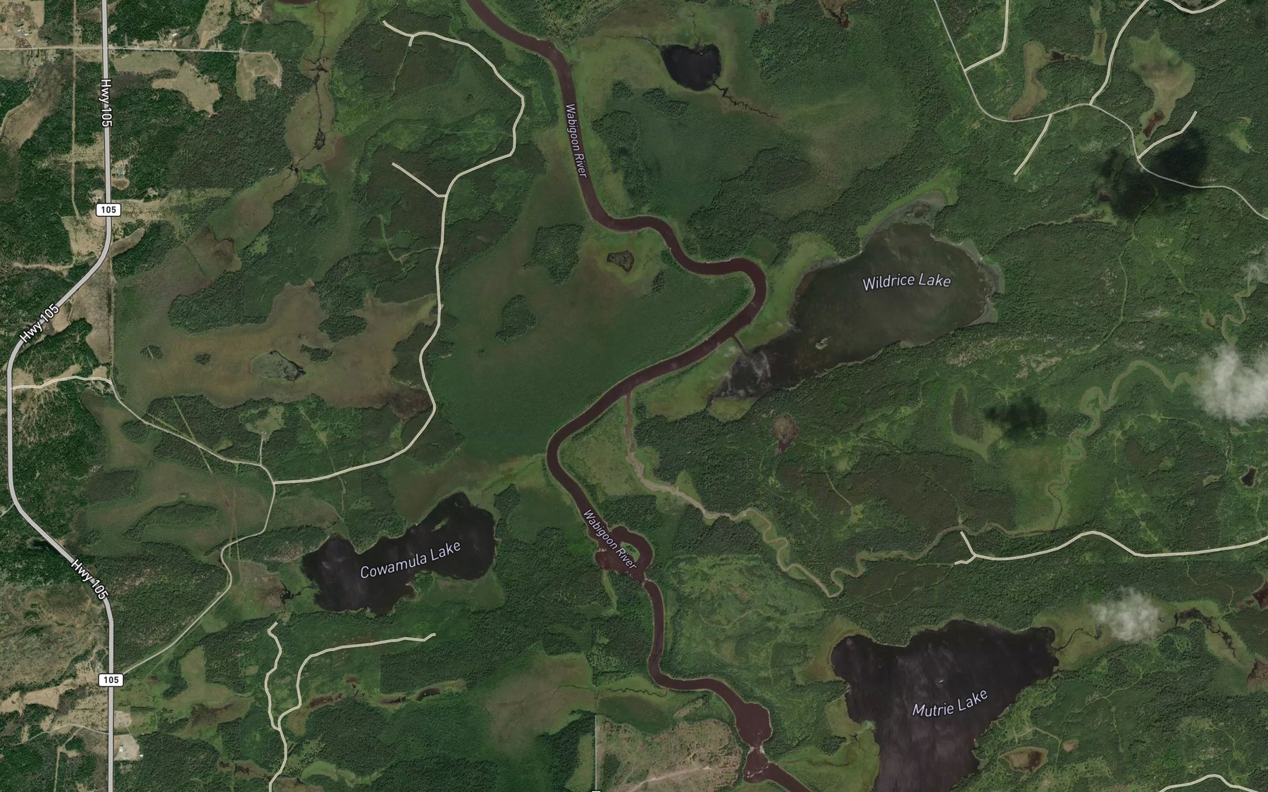 Satellite map of the Colenso Creek