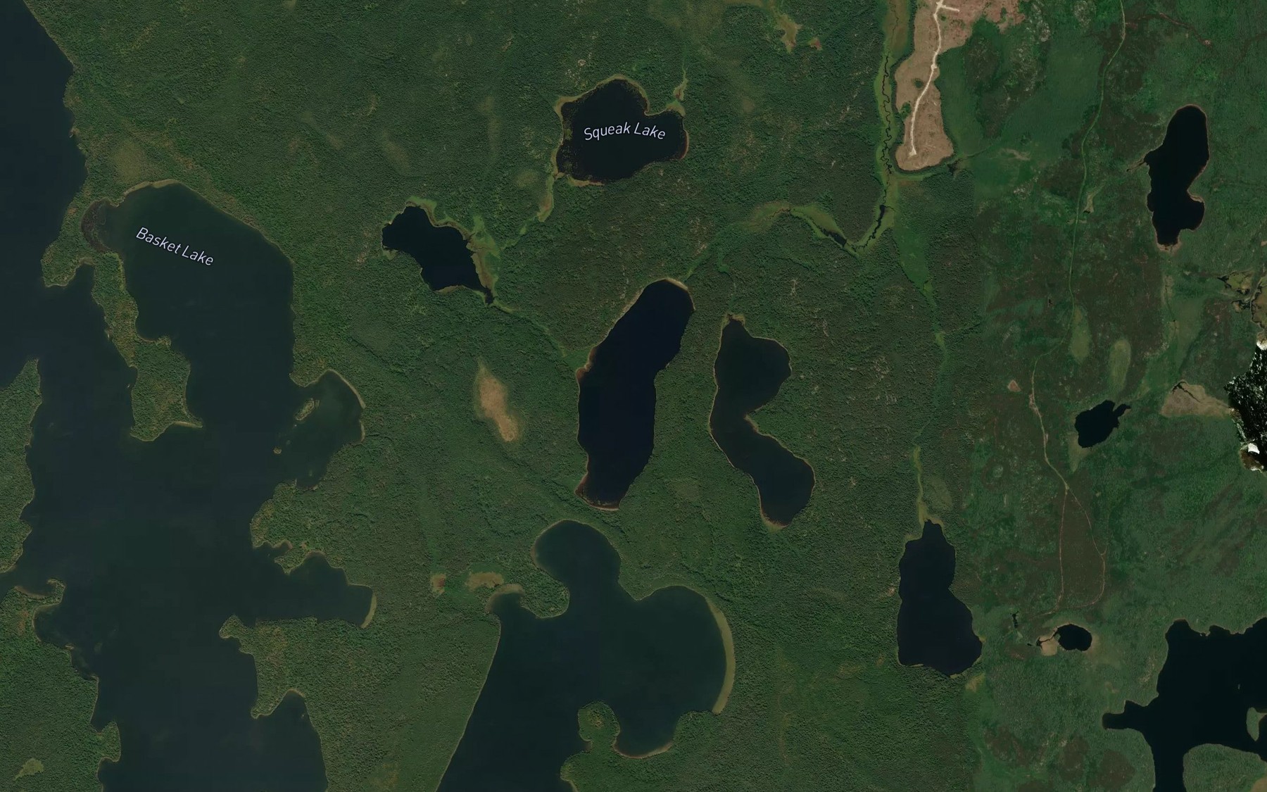 Satellite map of the Watson Lake