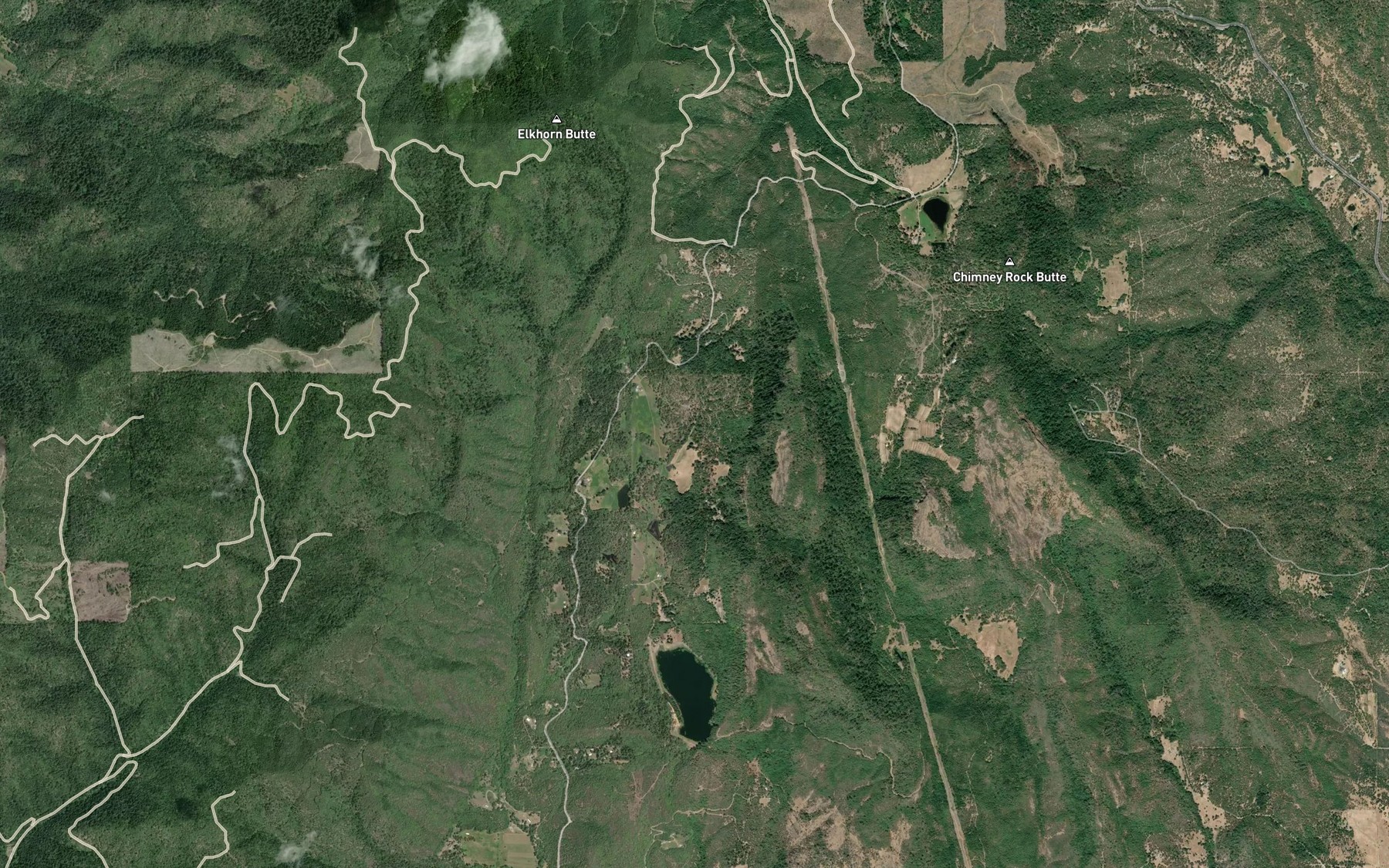 Satellite map of the Kirkham Reservoir