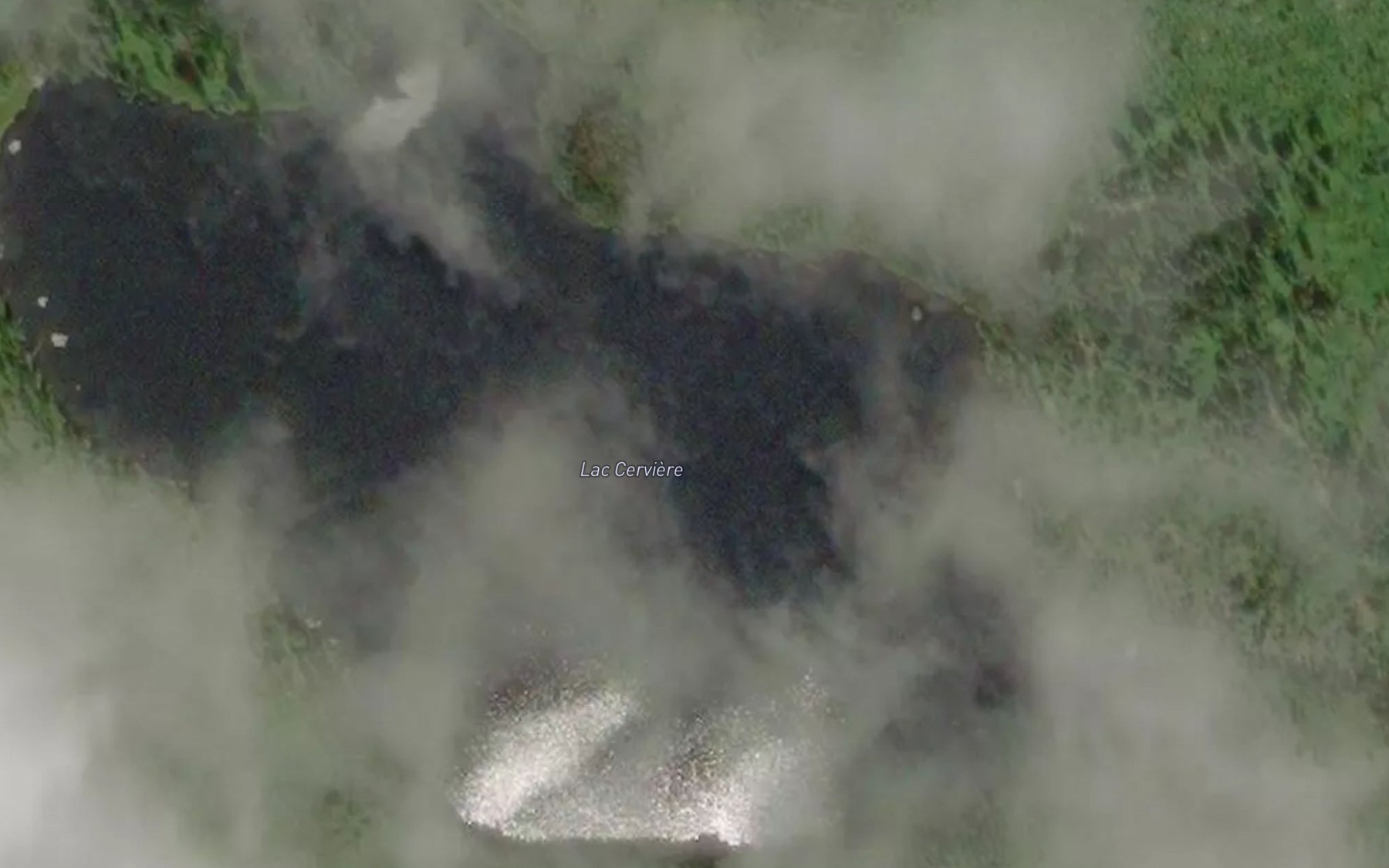 Satellite map of the Lac Cerviere