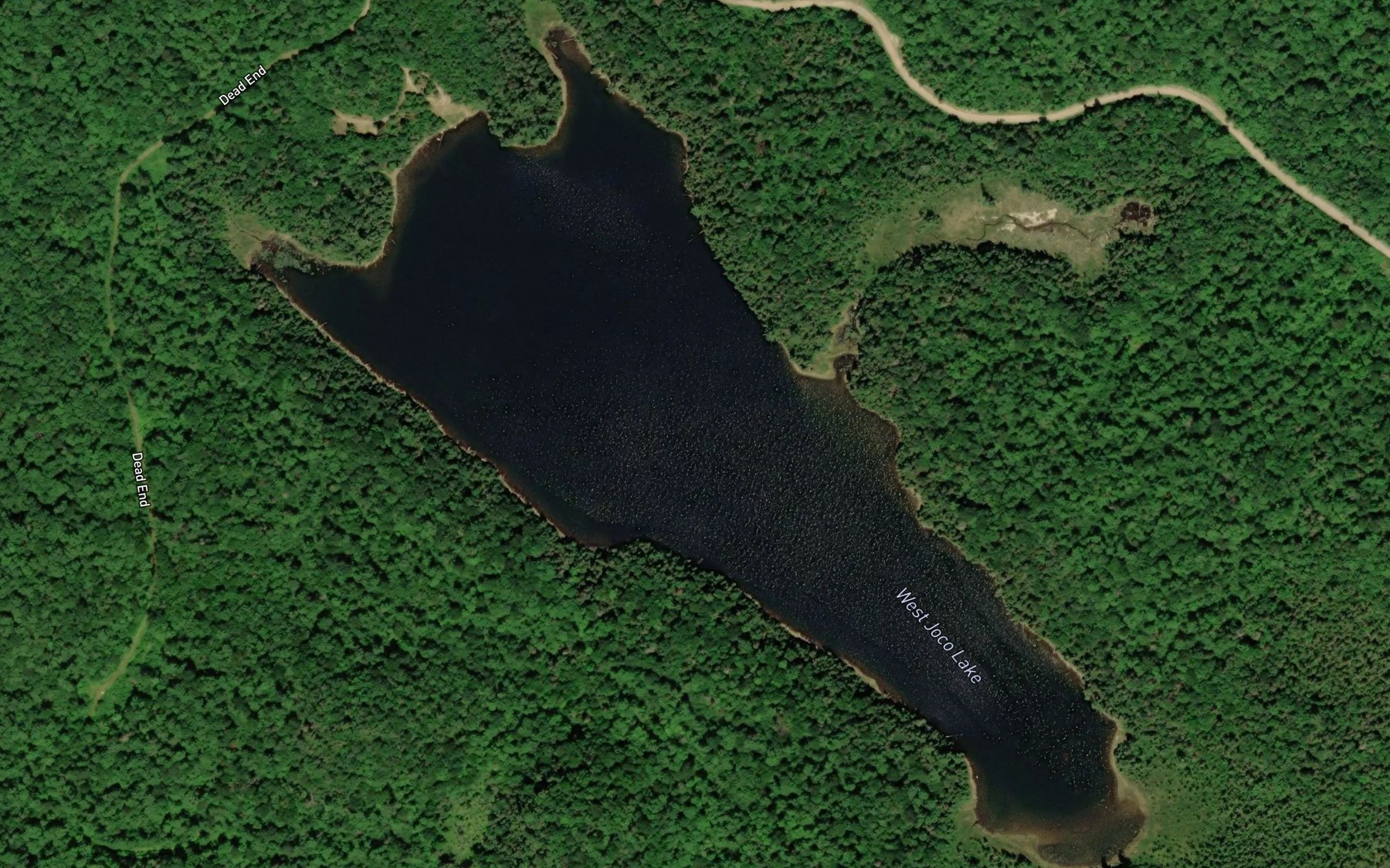 Satellite map of the West Joco Lake
