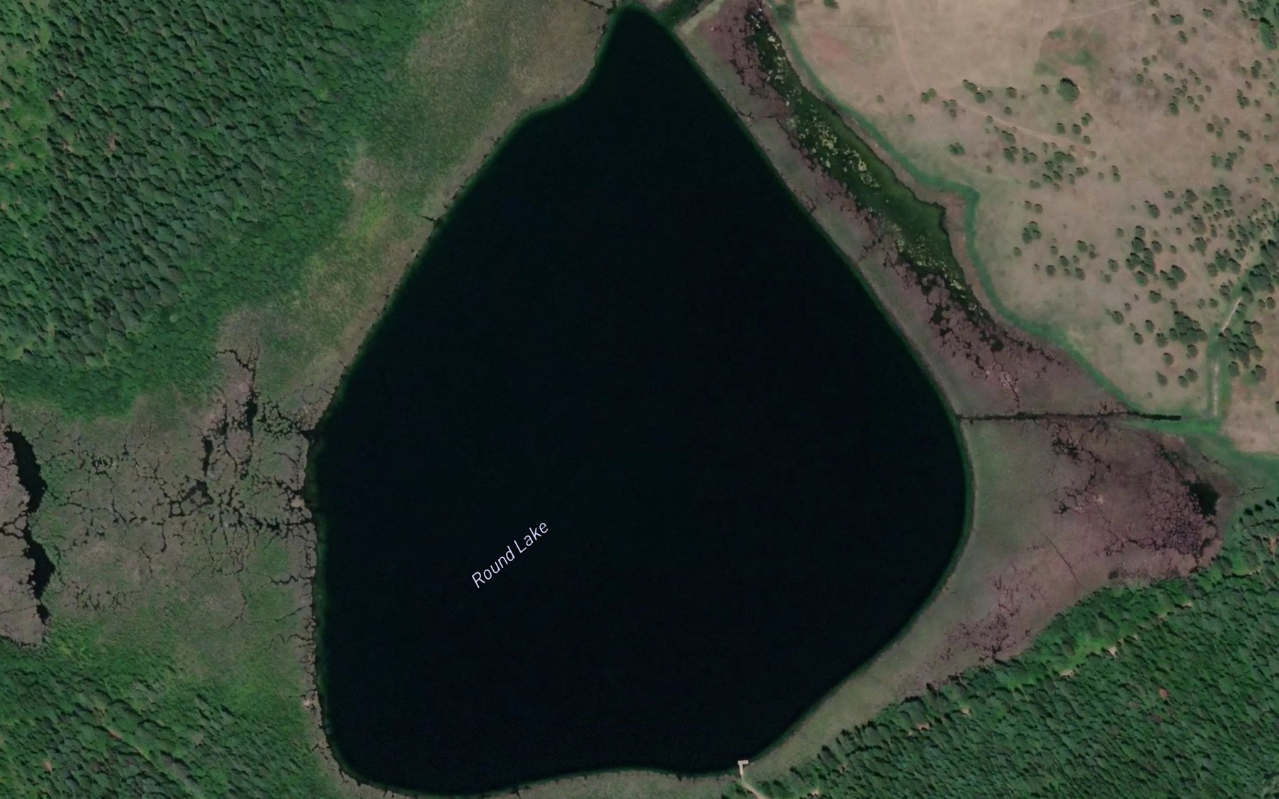 Satellite map of the Round Lake