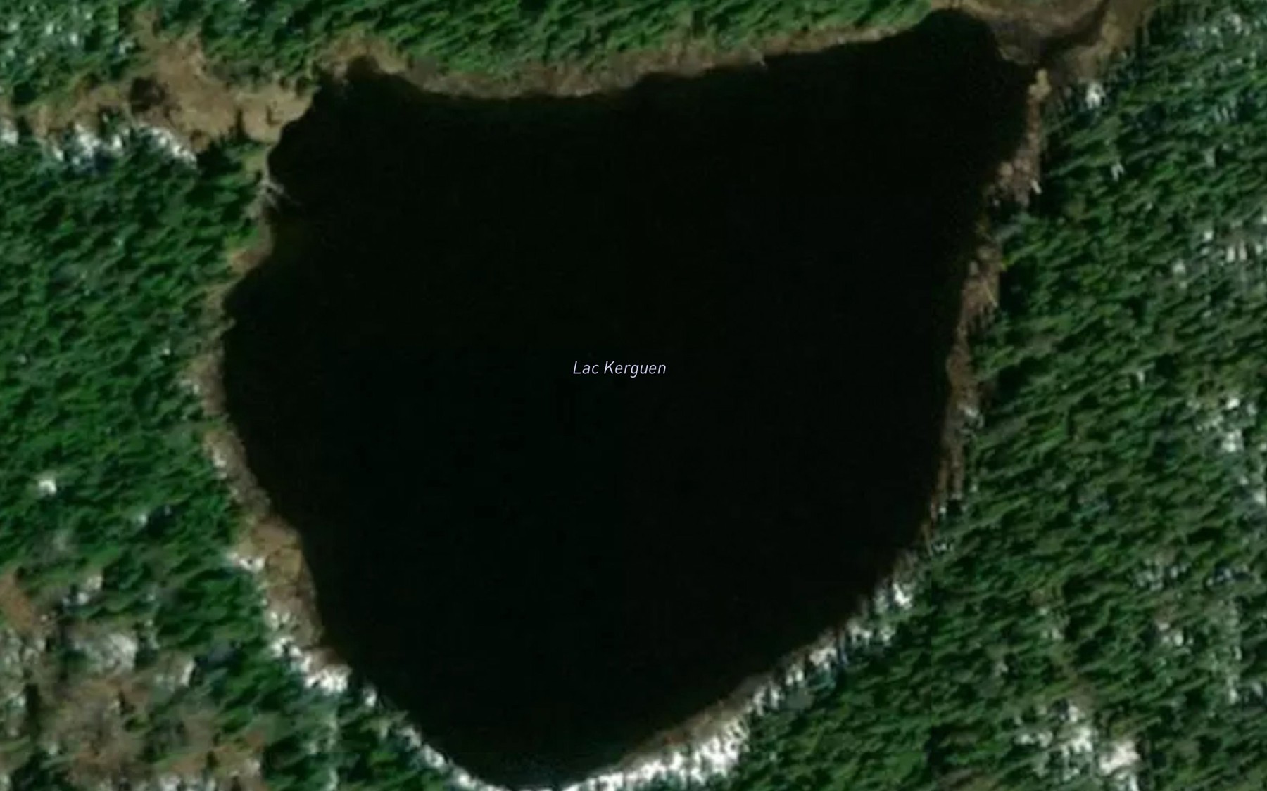 Satellite map of the Lac Kerguen
