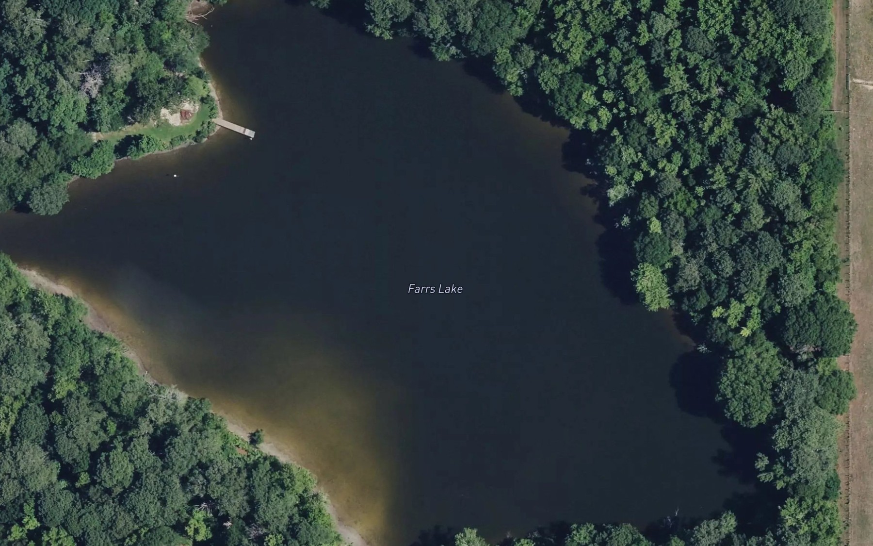 Satellite map of the Farrs Lake